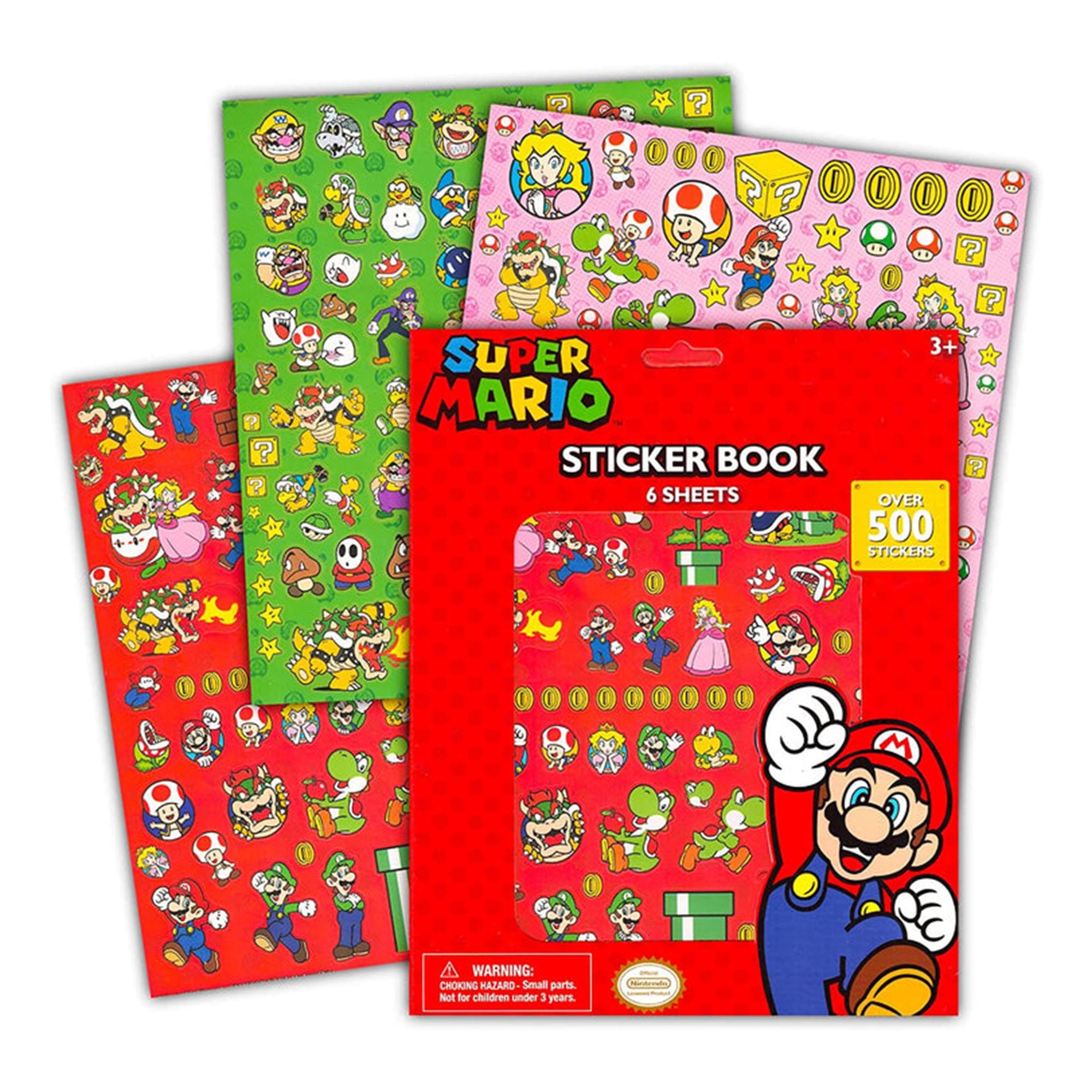 Super Mario 6 Sheet Sticker Pad | 500+ Stickers | Free Shipping