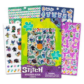 Disney Lilo & Stitch Sticker Book | 4 Sheets | Over 300 Stickers