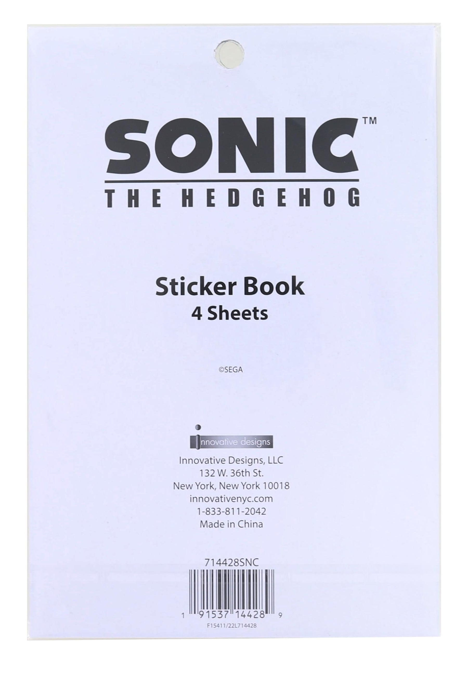 Sonic the Hedgehog Sticker Book | 4 Sheets | Over 300 Stickers