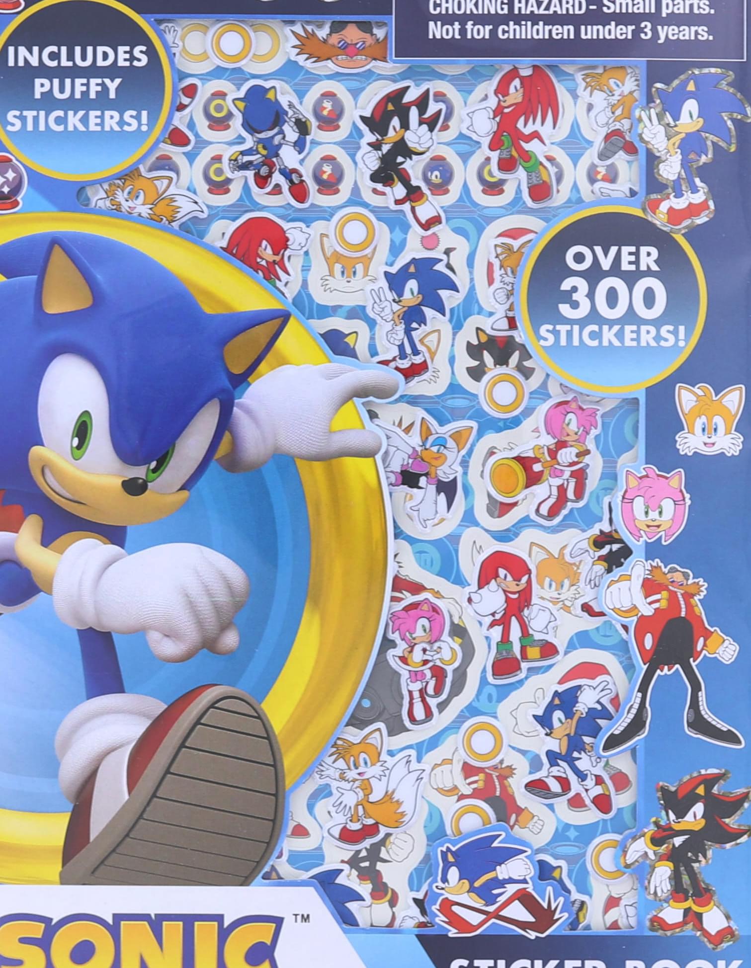 Sonic the Hedgehog Sticker Book | 4 Sheets | Over 300 Stickers