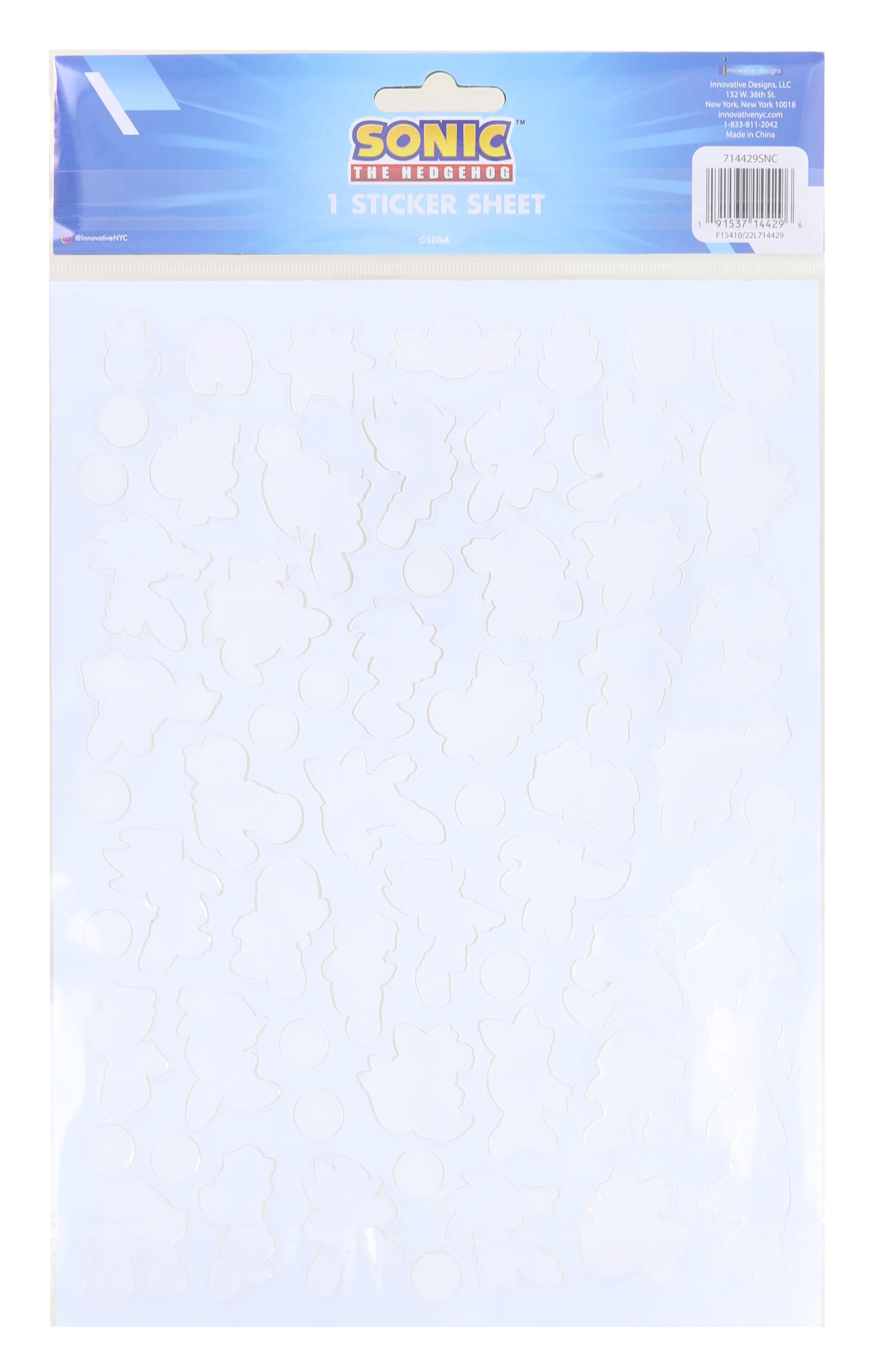 Sonic the Hedgehog Raised Sticker Sheet