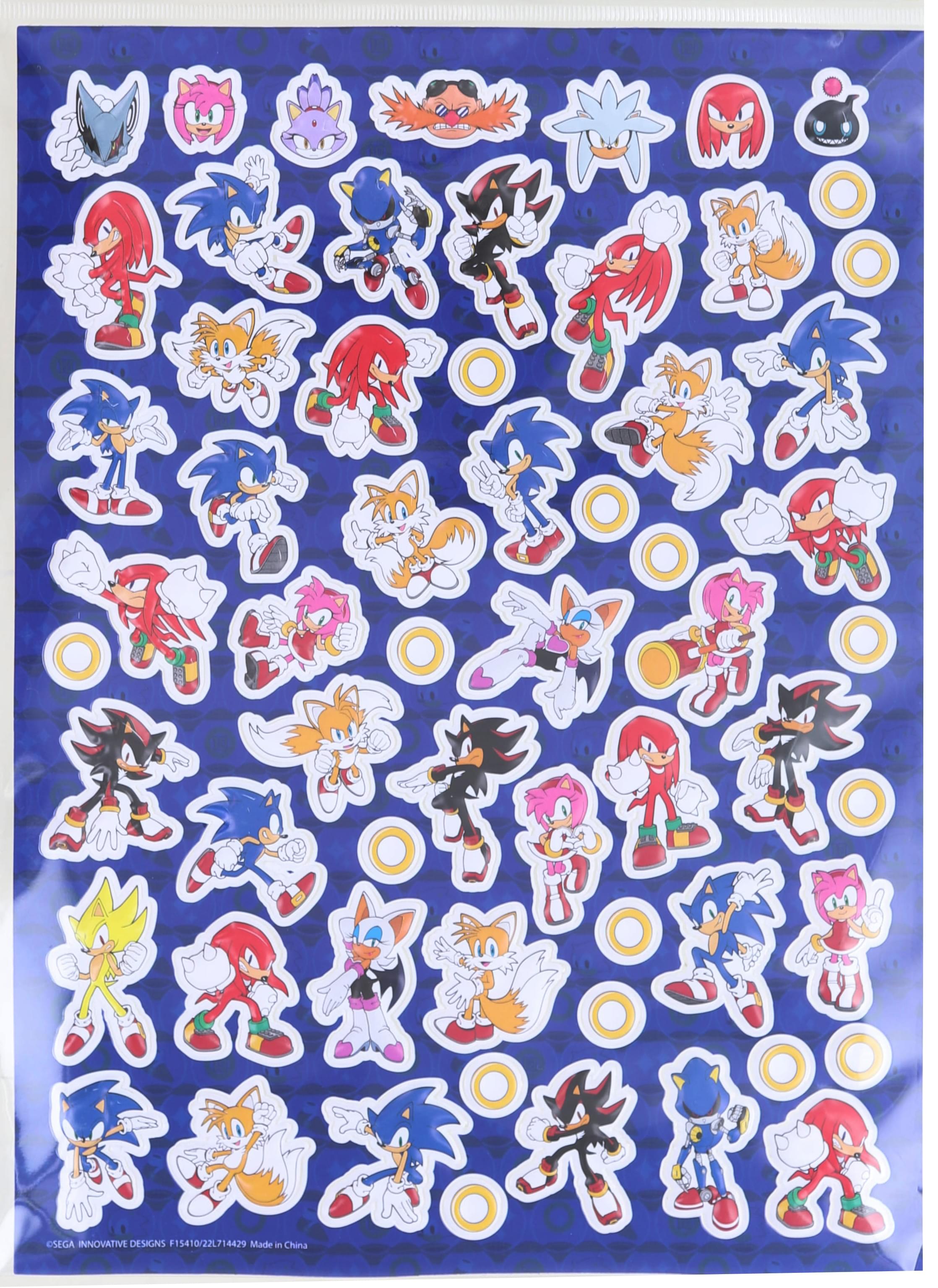 Sonic the Hedgehog Raised Sticker Sheet