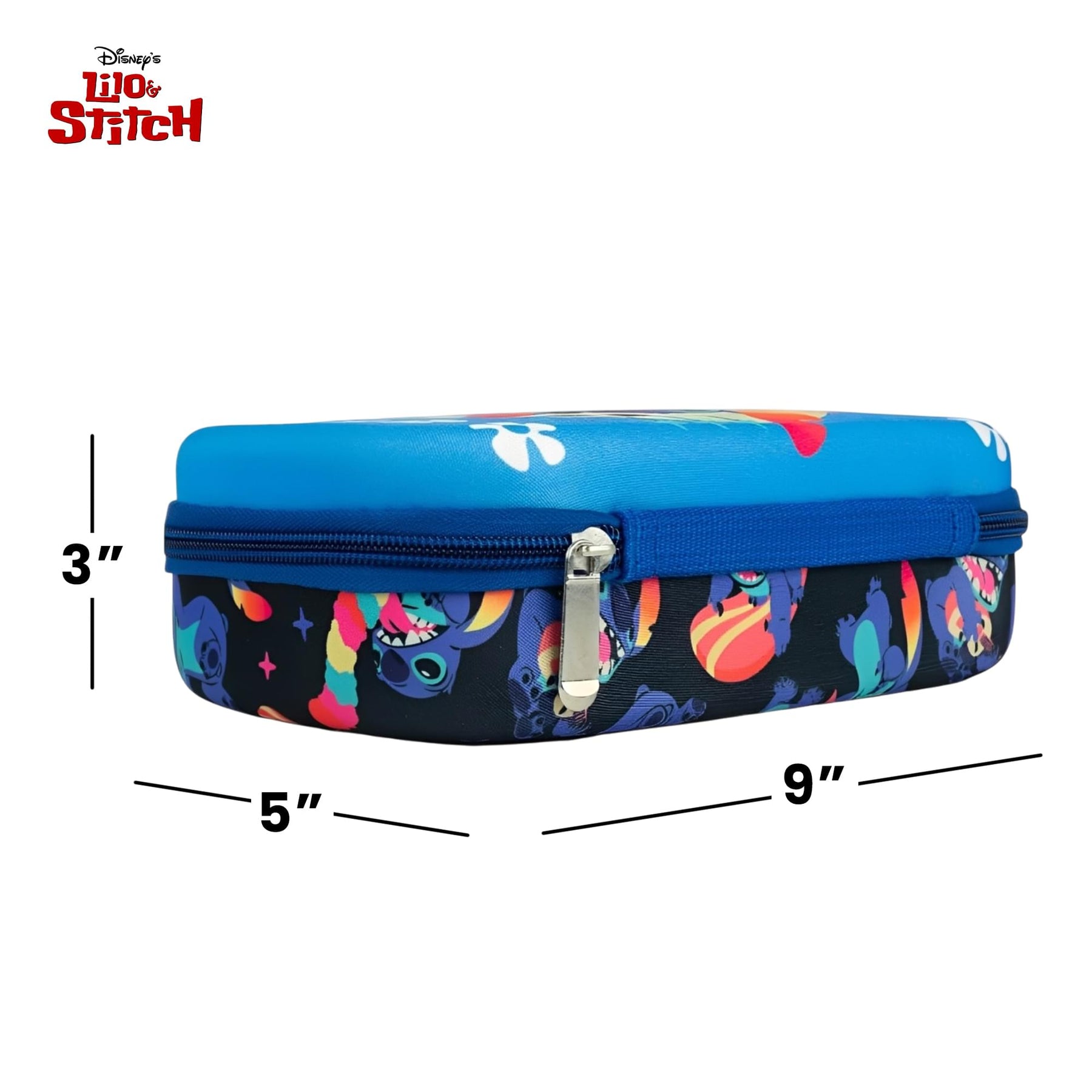Disney Lilo & Stitch Pencil Case With Stickers and 5 Gel Pens | 8 x 5 Inches
