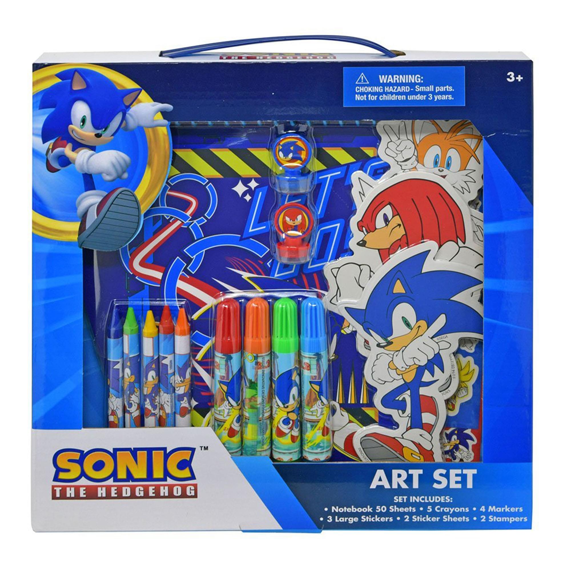 Sonic The Hedgehog Art Set | Notebook, Crayons, Markers, More