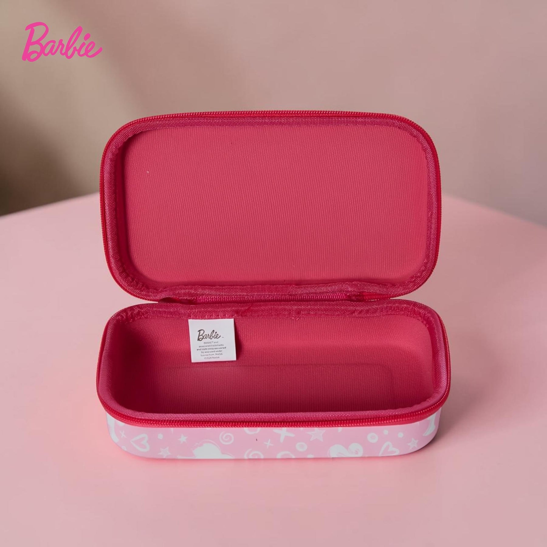 Barbie Pencil Case With Stickers and 5 Gel Pens | 8 x 5 Inches