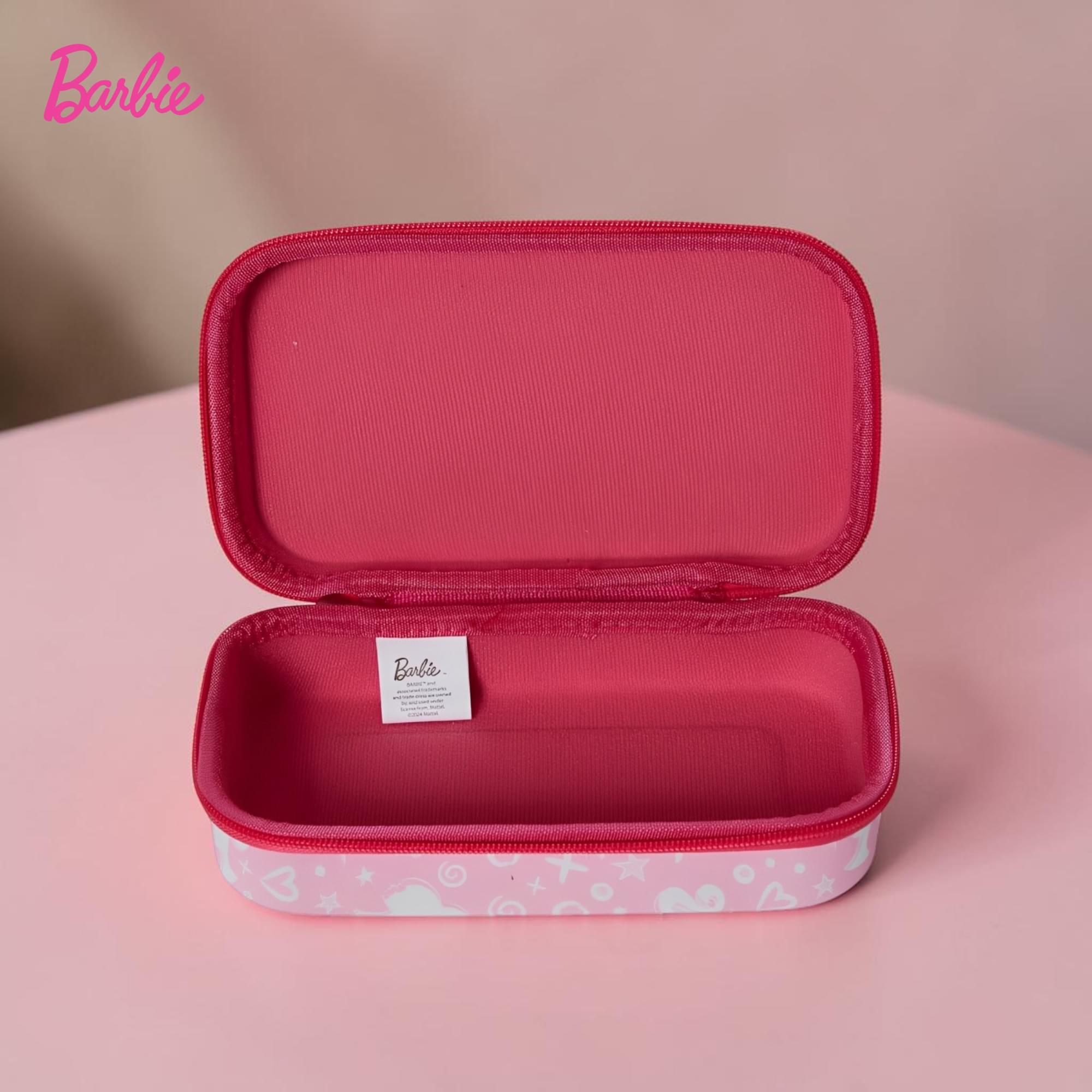 Barbie Pencil Case With Stickers and 5 Gel Pens | 8 x 5 Inches