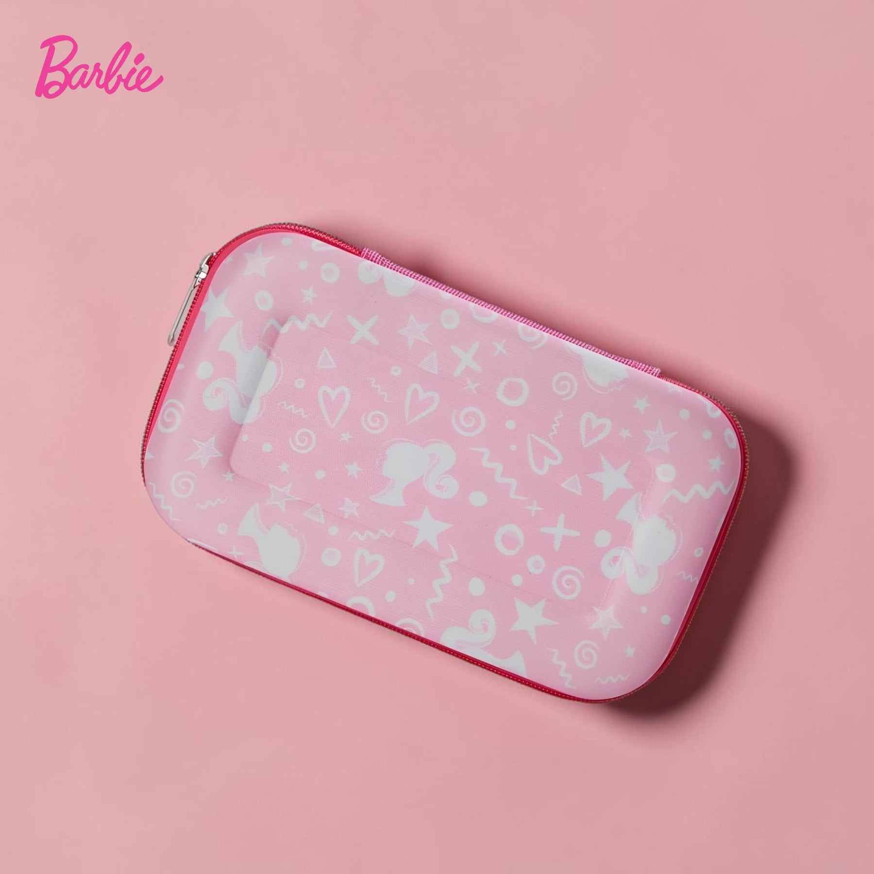Barbie Pencil Case With Stickers and 5 Gel Pens | 8 x 5 Inches