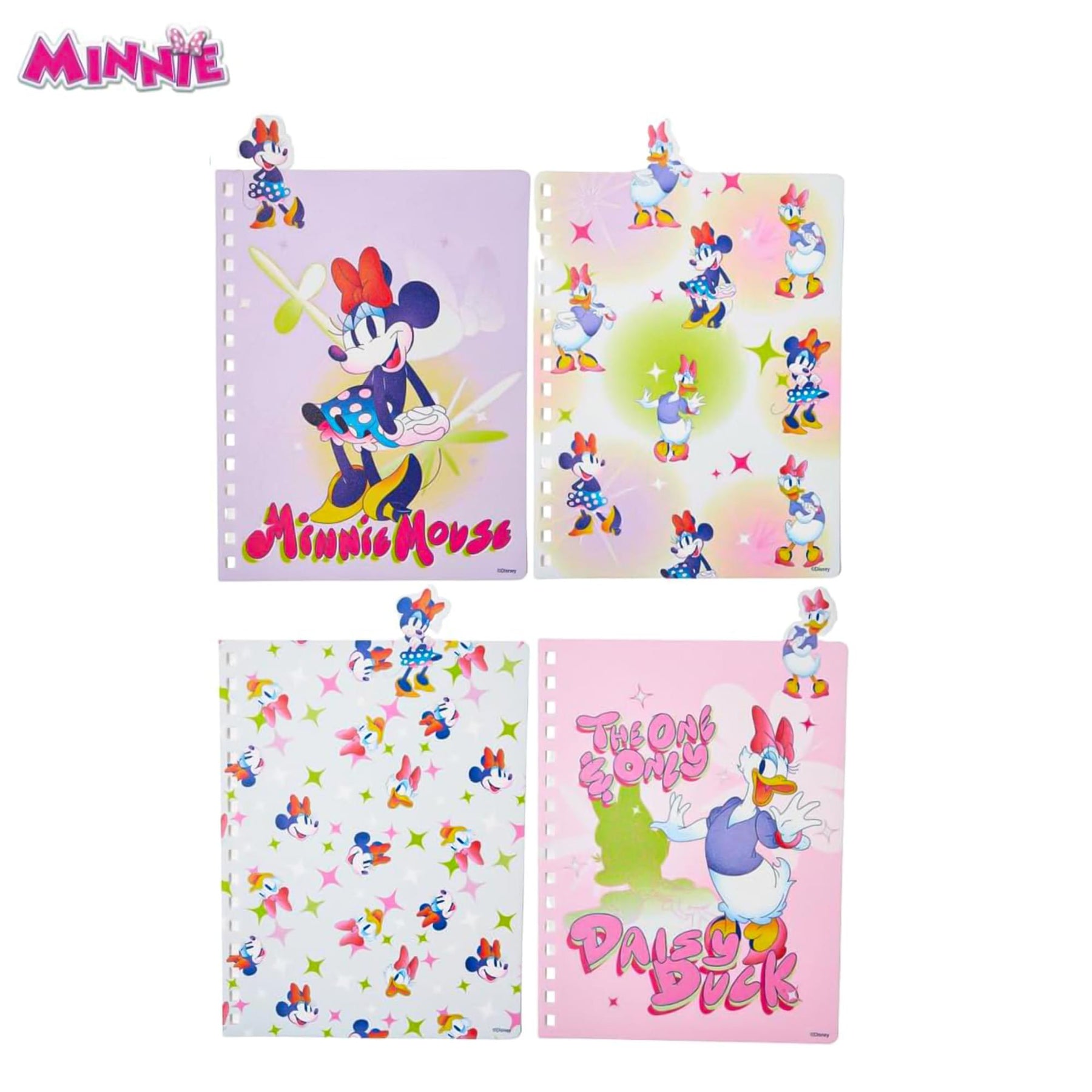 Disney Minnie Mouse and Daisy Duck "Girlies Just Get It" 4 Tab Spiral Journal