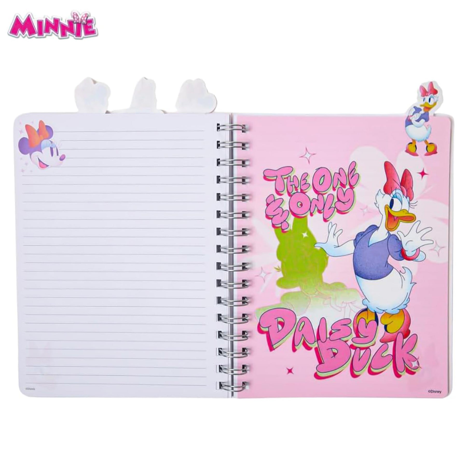 Disney Minnie Mouse and Daisy Duck "Girlies Just Get It" 4 Tab Spiral Journal