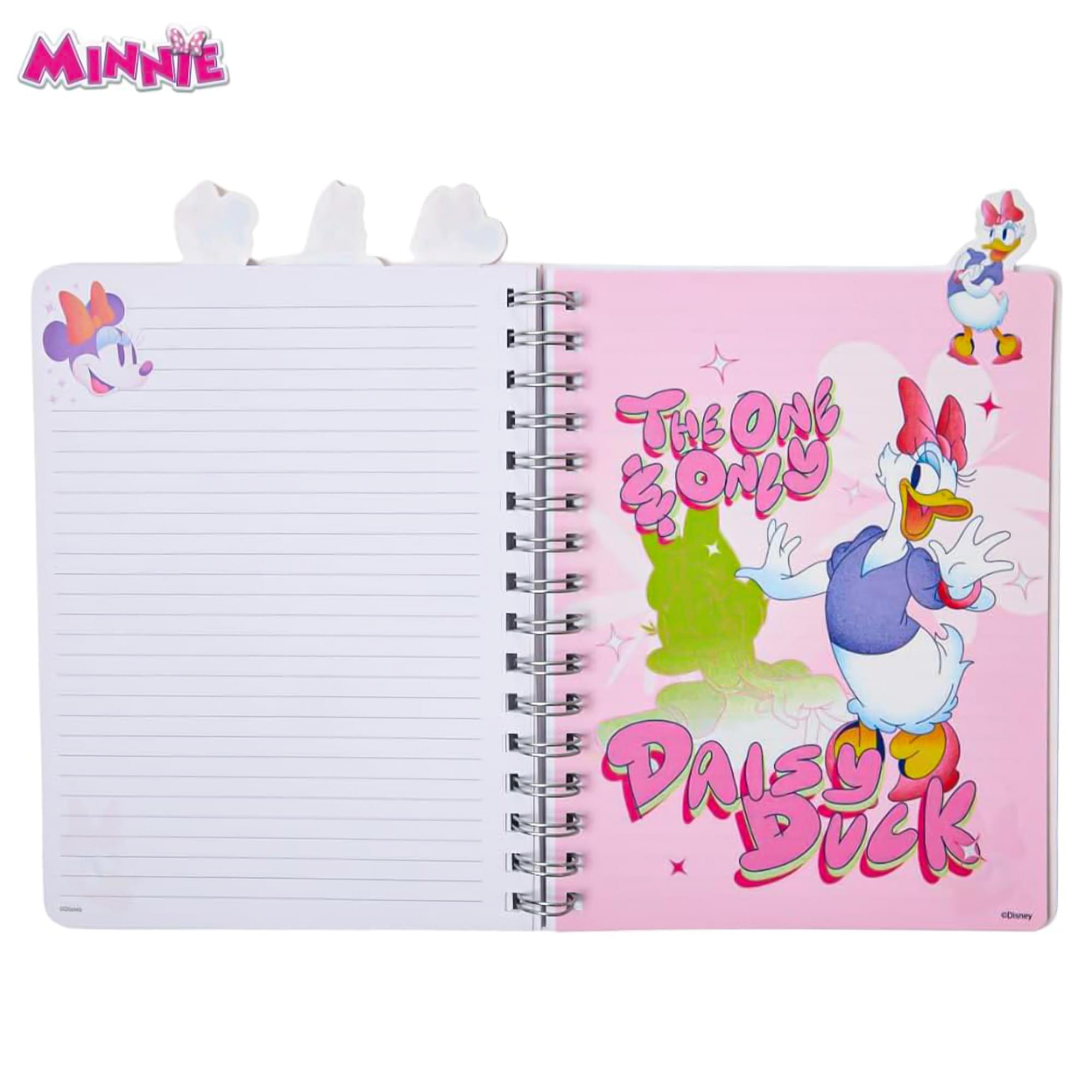 Disney Minnie Mouse and Daisy Duck "Girlies Just Get It" 4 Tab Spiral Journal