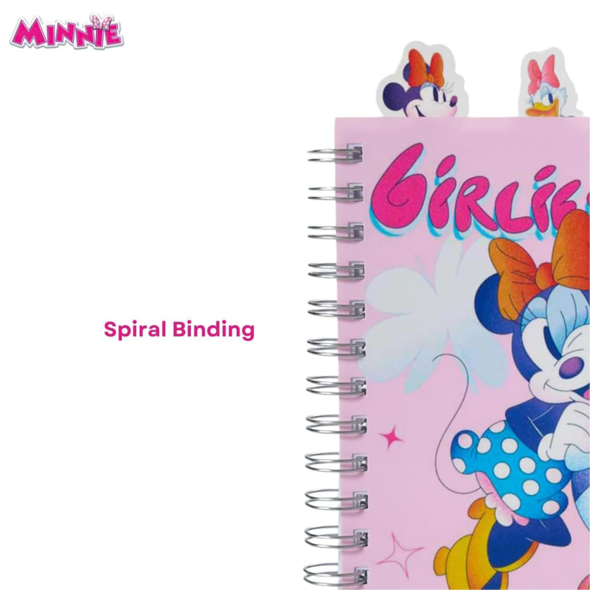 Disney Minnie Mouse and Daisy Duck "Girlies Just Get It" 4 Tab Spiral Journal
