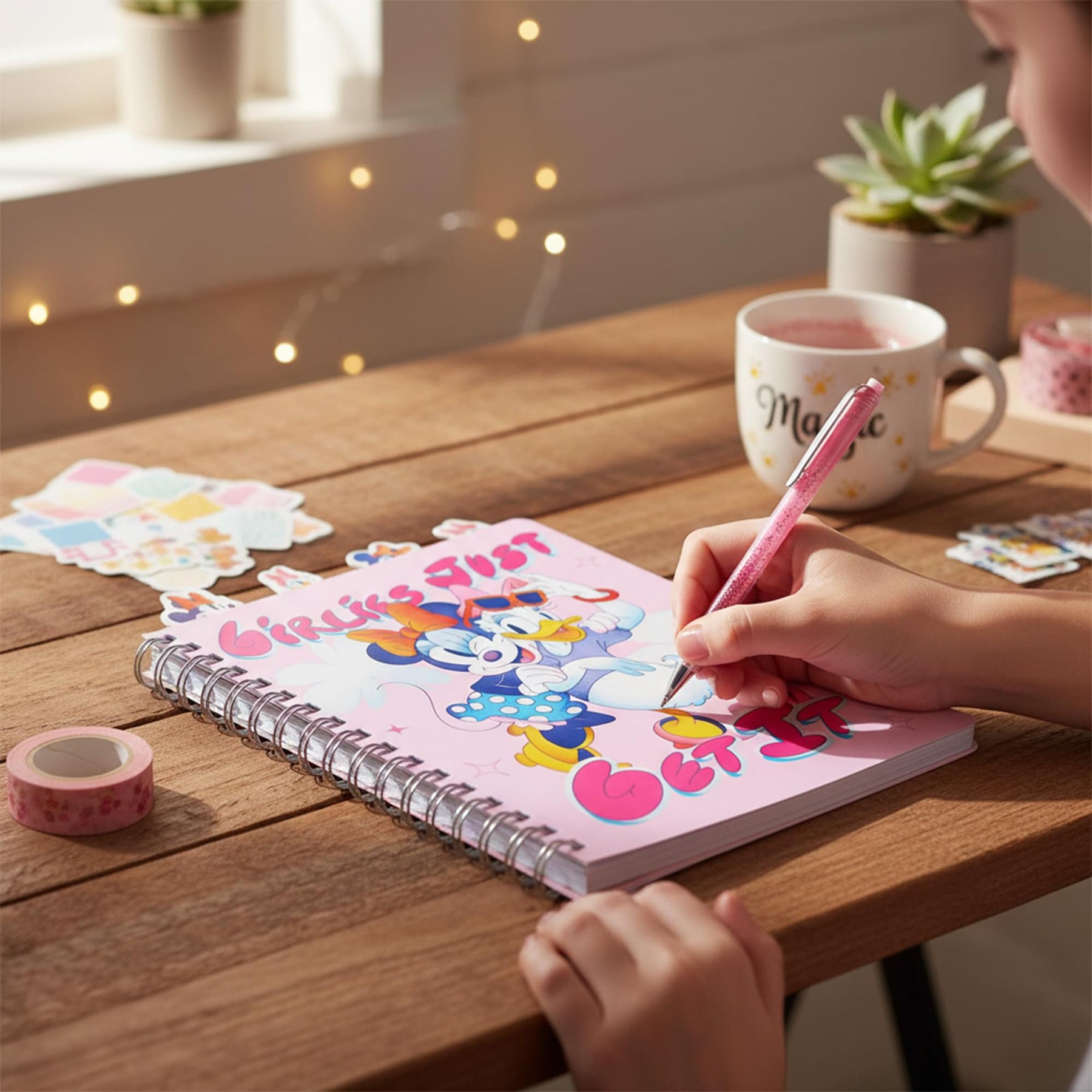 Disney Minnie Mouse and Daisy Duck "Girlies Just Get It" 4 Tab Spiral Journal