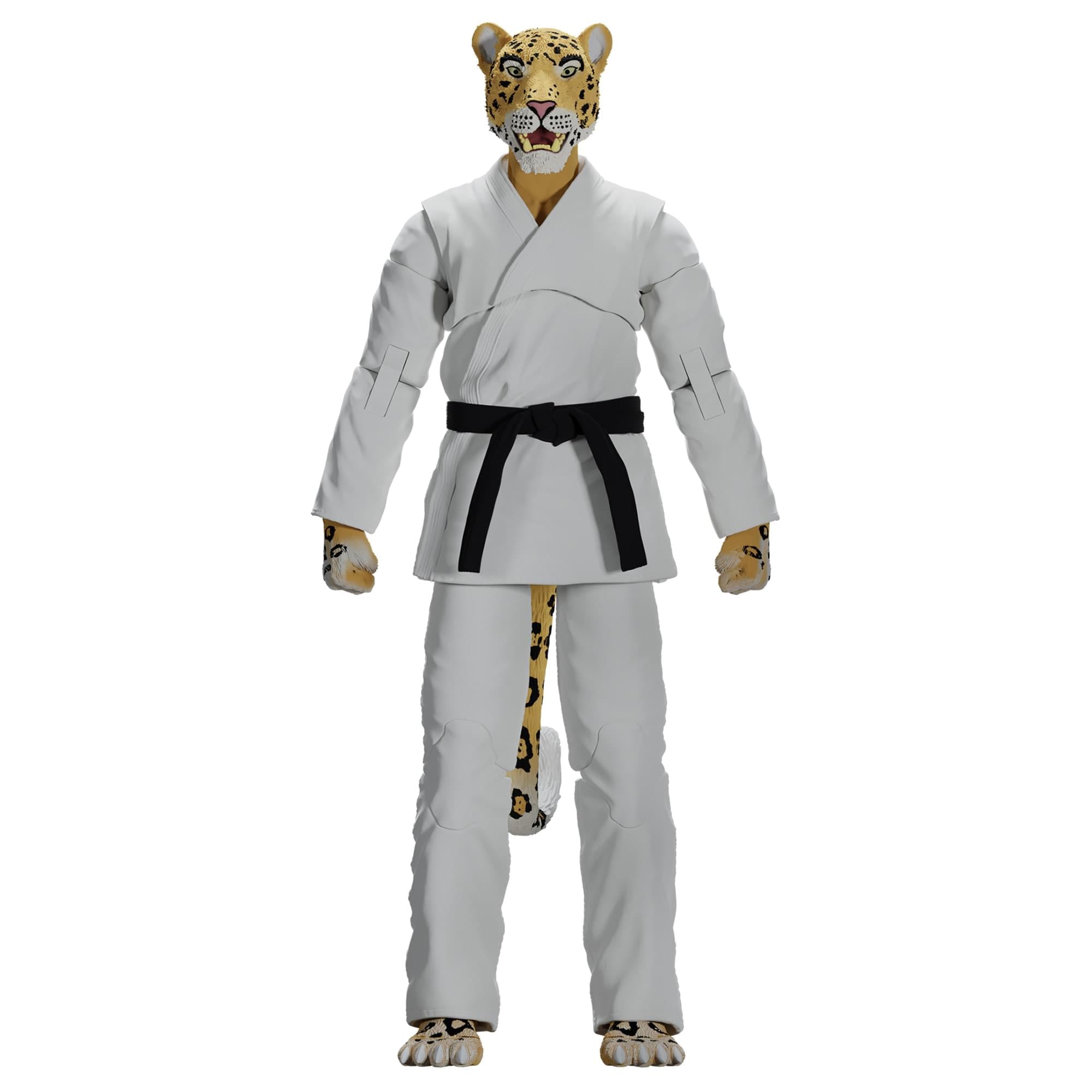 Zoo Jitsu Fighters 6 Inch Action Figure | Jairo the Jaguar with White Gi