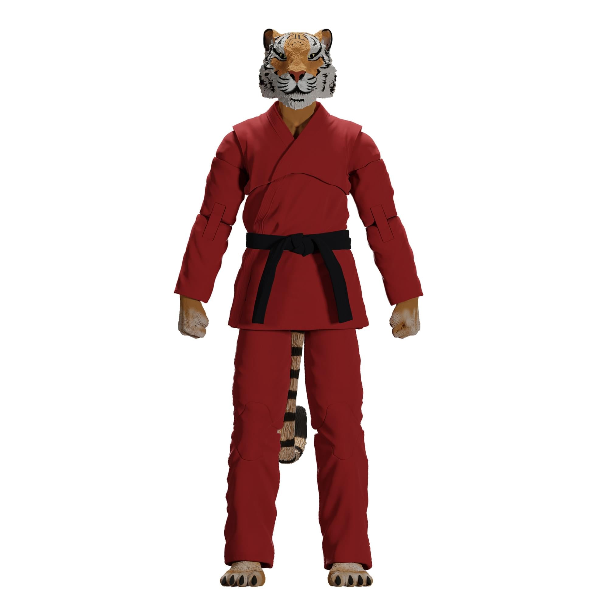 Zoo Jitsu Fighters 6 Inch Action Figure | Tiago the Tiger with Red Gi