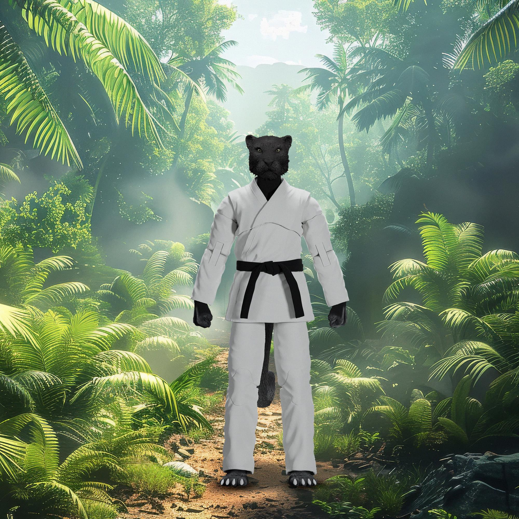 Zoo Jitsu Fighters 6 Inch Action Figure | Paulo the Panther with White Gi