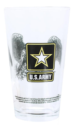 U.S. Army Eagle Crest Badge 16oz Pint Glass