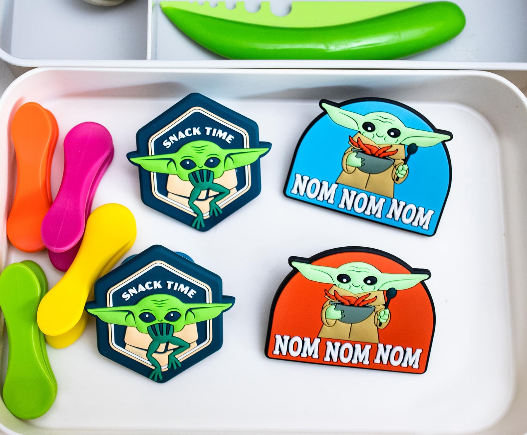 Star Wars: The Mandalorian Grogu "Nom Nom Nom" Magnetic Chip Clips | Set of 2