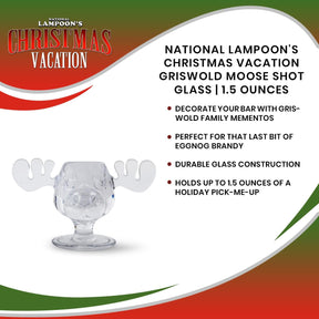 National Lampoon's Christmas Vacation Griswold Moose Shot Glass | 1.5 Ounces
