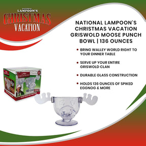 National Lampoon's Christmas Vacation Griswold Moose Punch Bowl | 136 Ounces