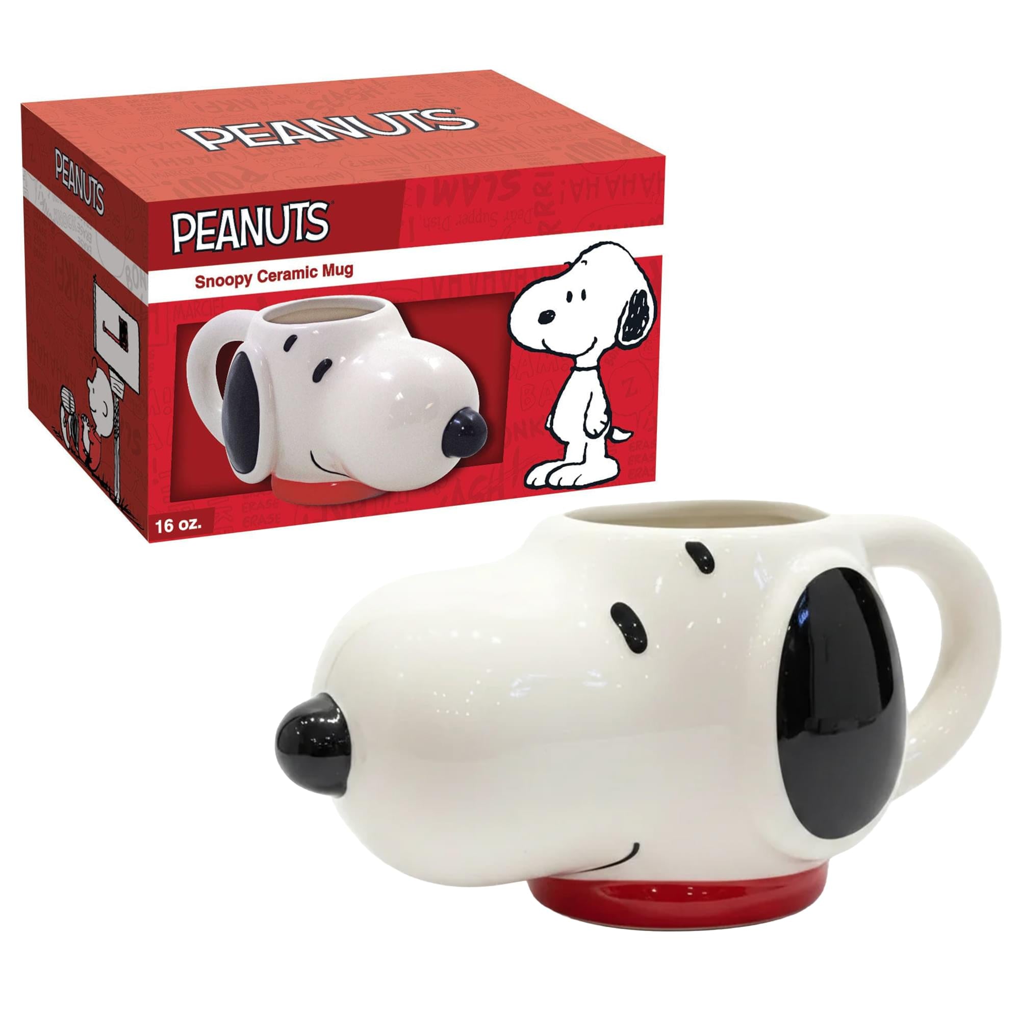 Peanuts Snoopy Head Sculpted Ceramic Mug | 16 Ounces