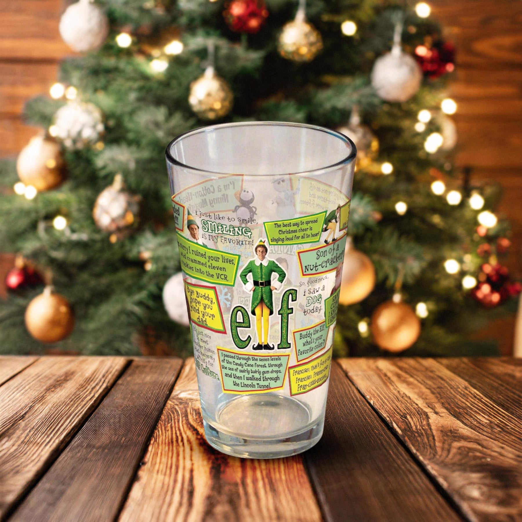 Elf The Movie Classic Quotes 16oz Pint Glass