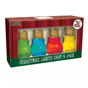 Christmas Lightbulbs Shot Glass Set (4-Pack)