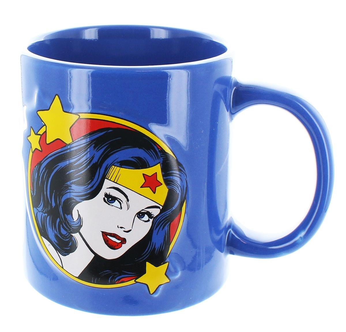 DC Wonder Woman Embossed Logo 20 oz Ceramic Mug