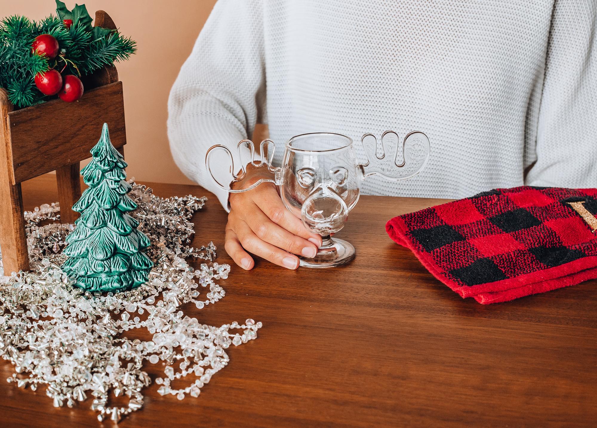 National Lampoon's Christmas Vacation Griswold Glass Moose Mug | Holds 8 Ounces