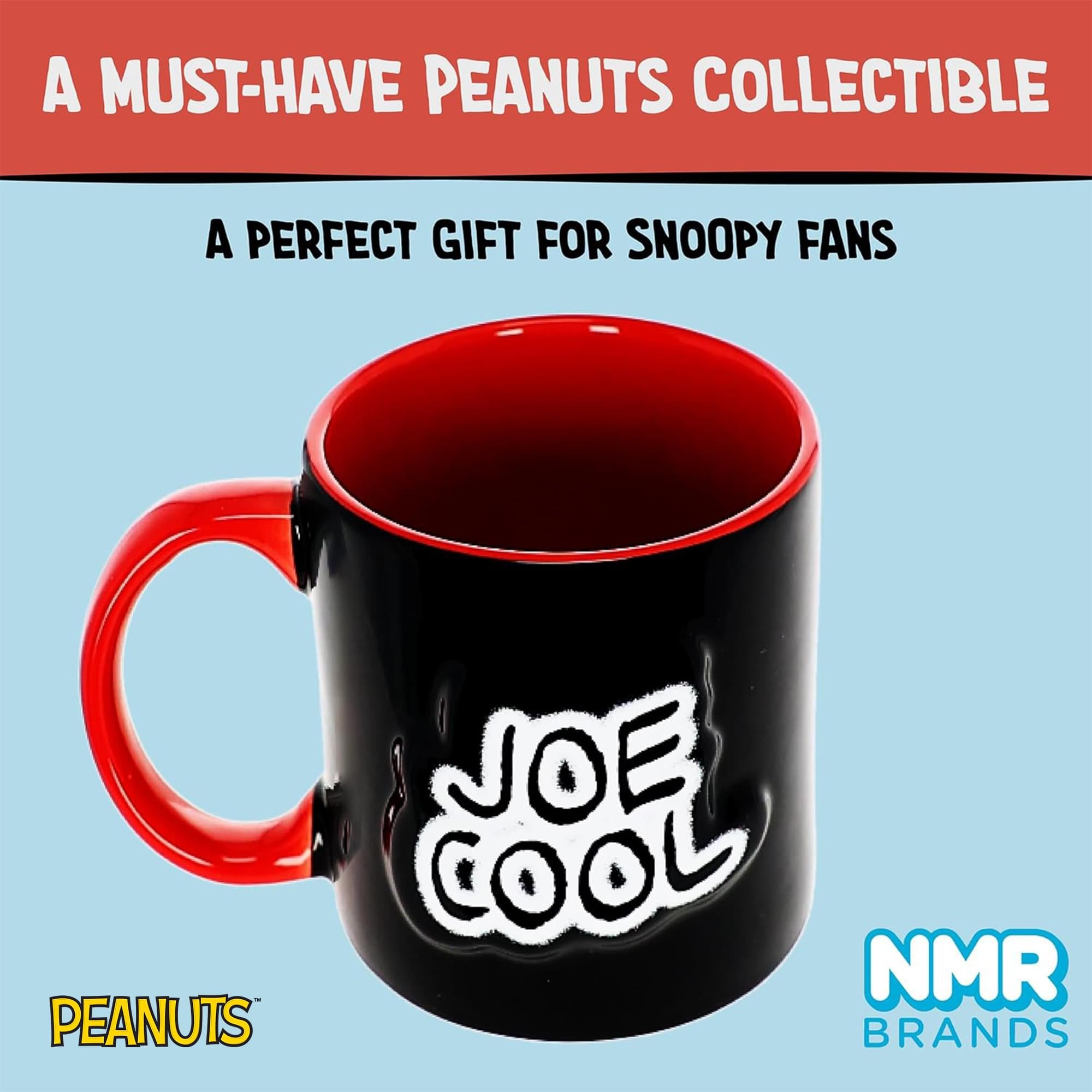 Peanuts Snoopy Joe Cool Embossed Ceramic Mug | Holds 18 Ounces