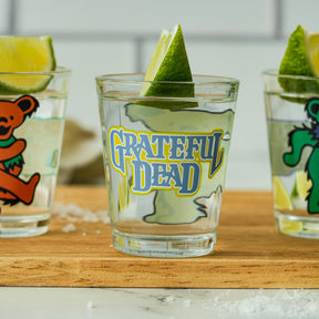 Grateful Dead Dancing Bears 4-Piece 1.5oz Shot Glass Set