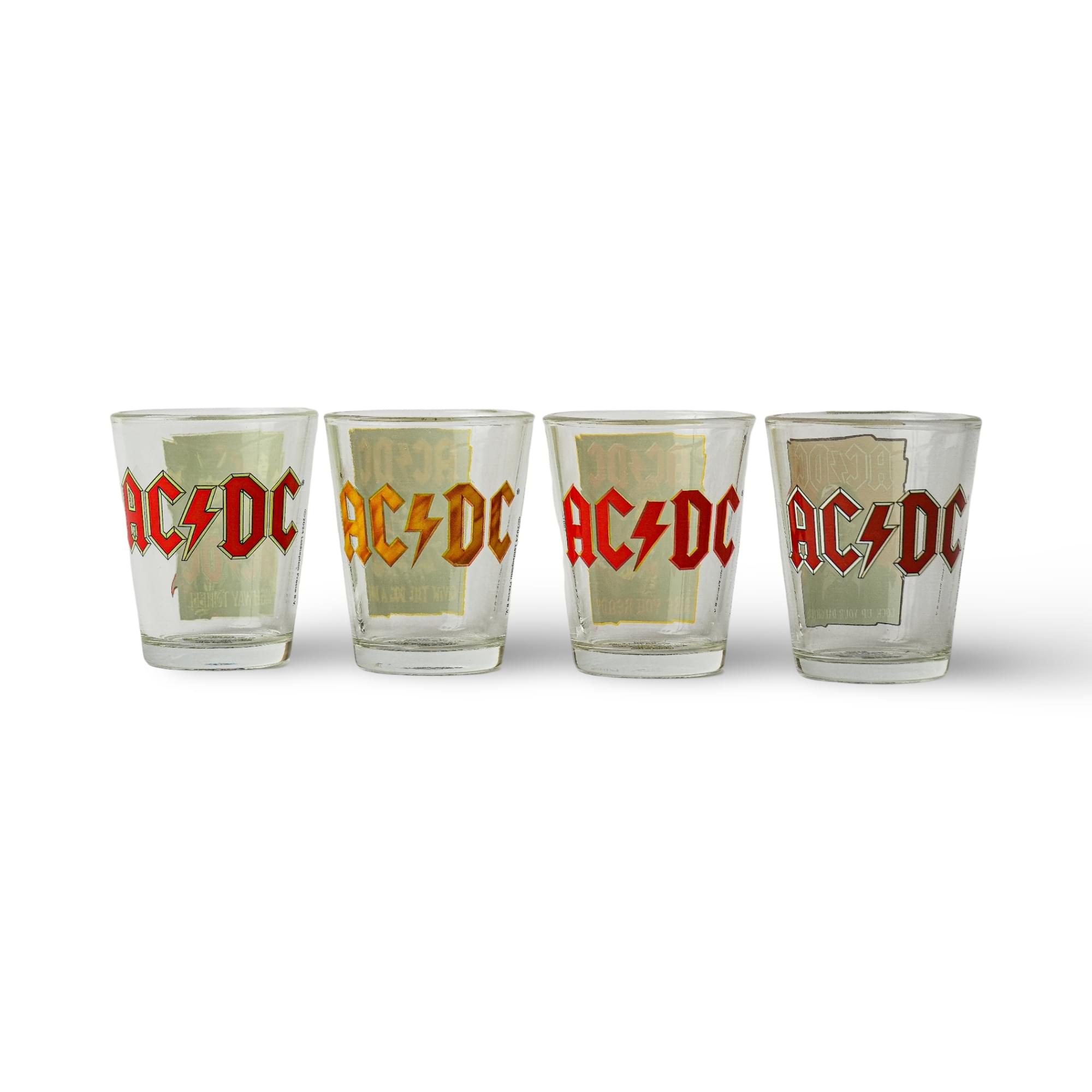 AC/DC Icons 4-Piece 1.5oz Shot Glass Set