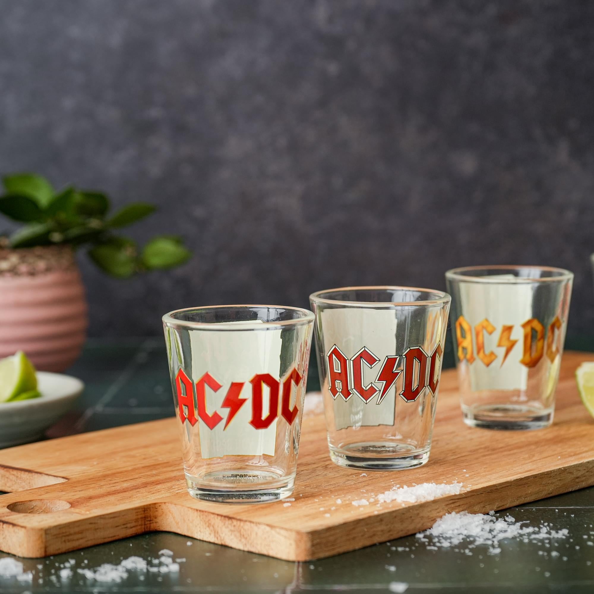 AC/DC Icons 4-Piece 1.5oz Shot Glass Set