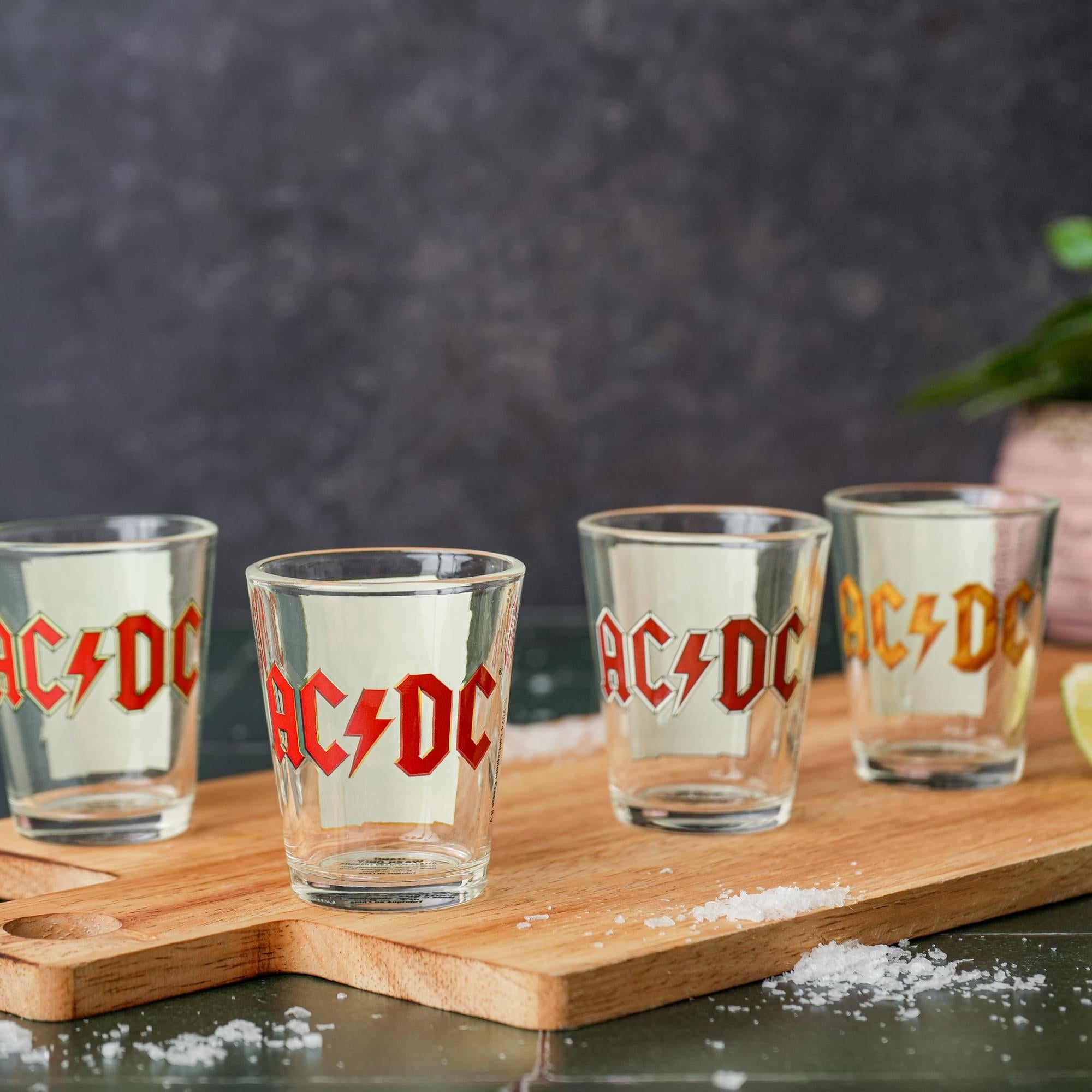AC/DC Icons 4-Piece 1.5oz Shot Glass Set