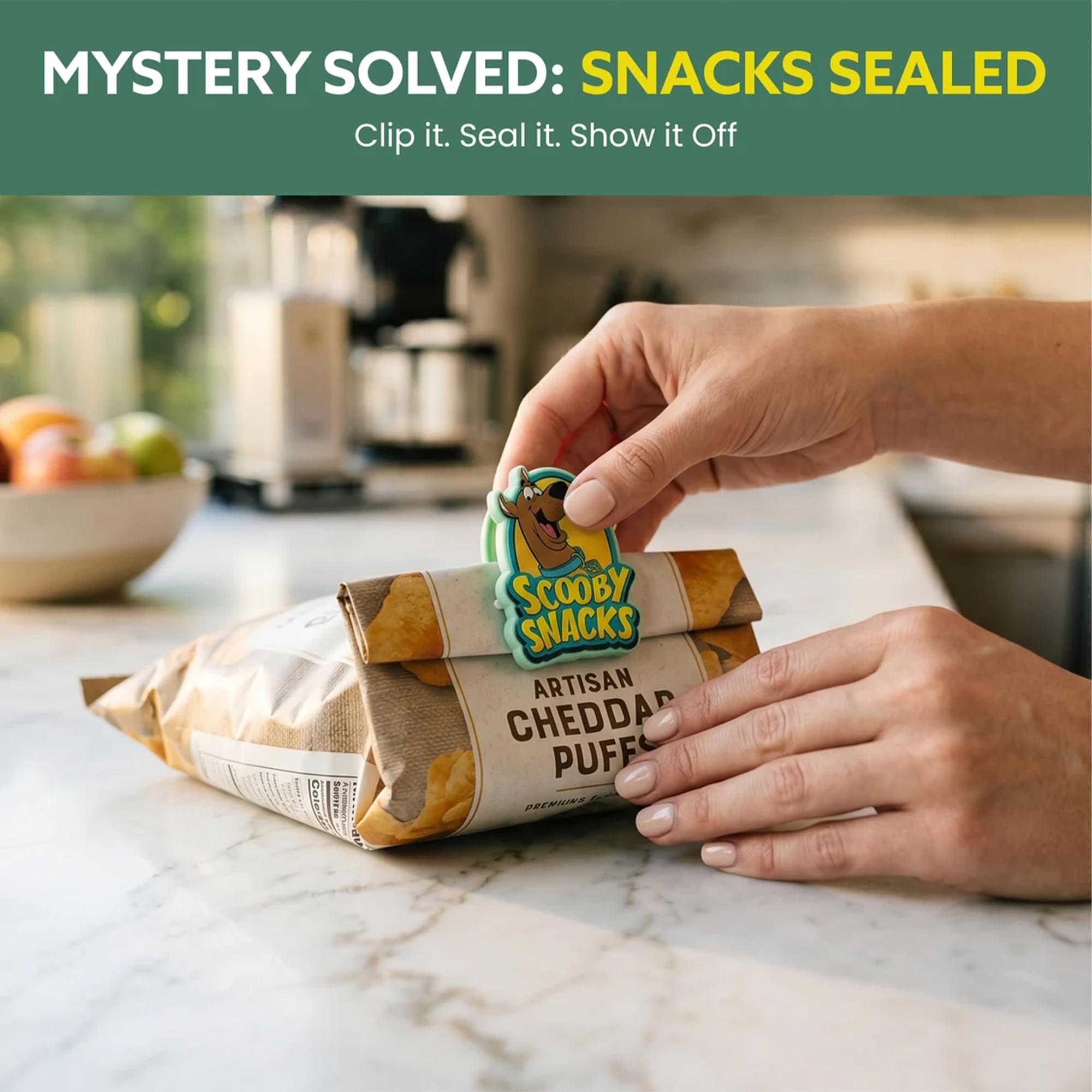 Scooby-Doo Snacks Magnetic Bag Clips | Set Of 4