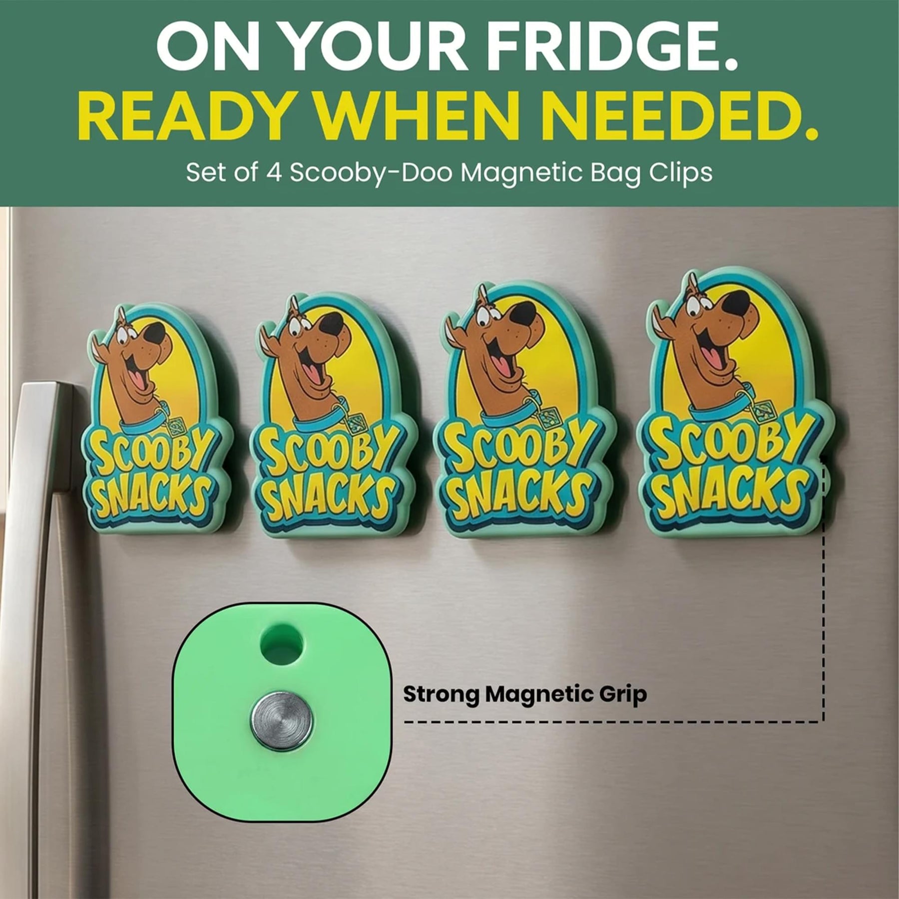 Scooby-Doo Snacks Magnetic Bag Clips | Set Of 4