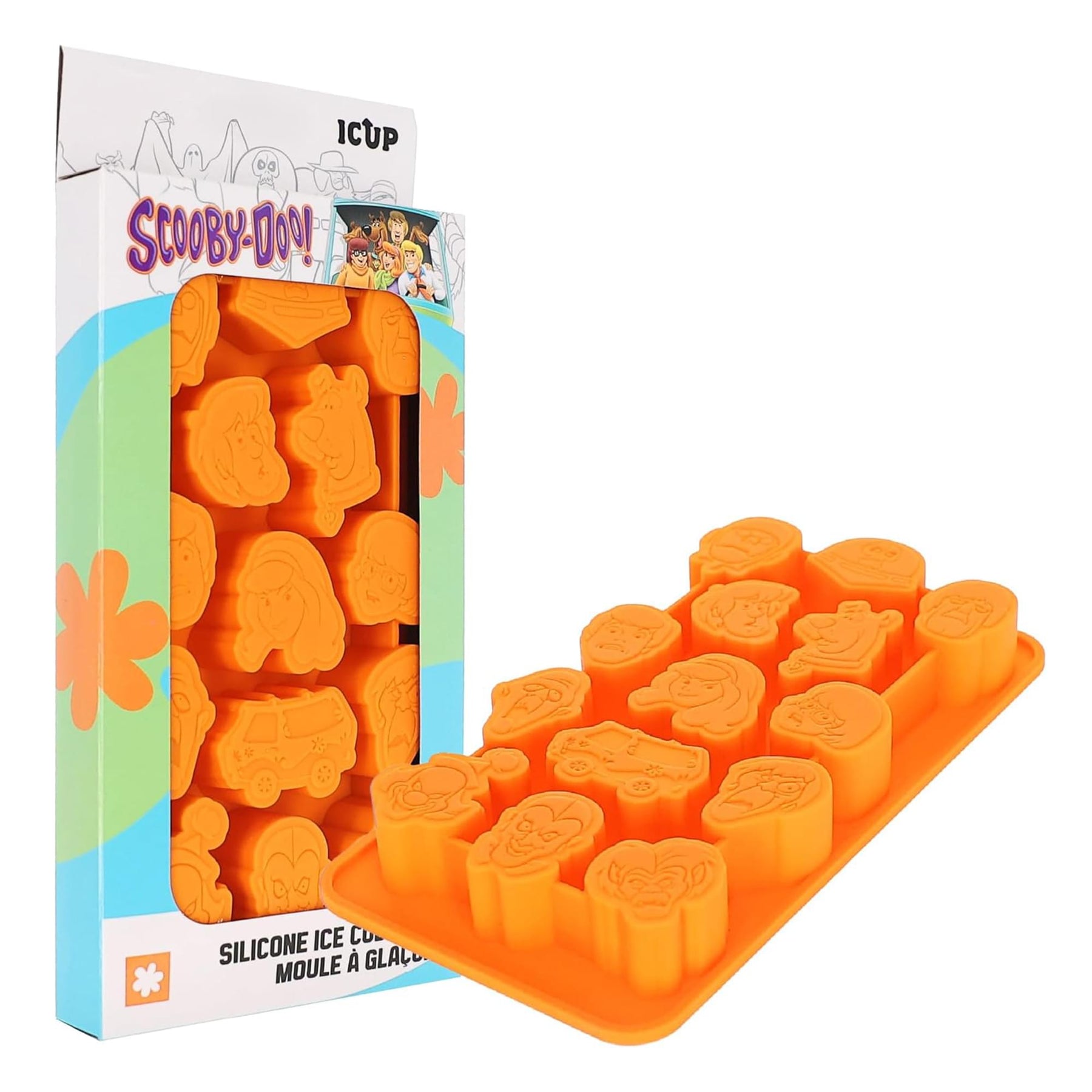 Scooby-Doo Heroes and Villains Molded Silicone Ice Cube Tray | Makes 14 Cubes