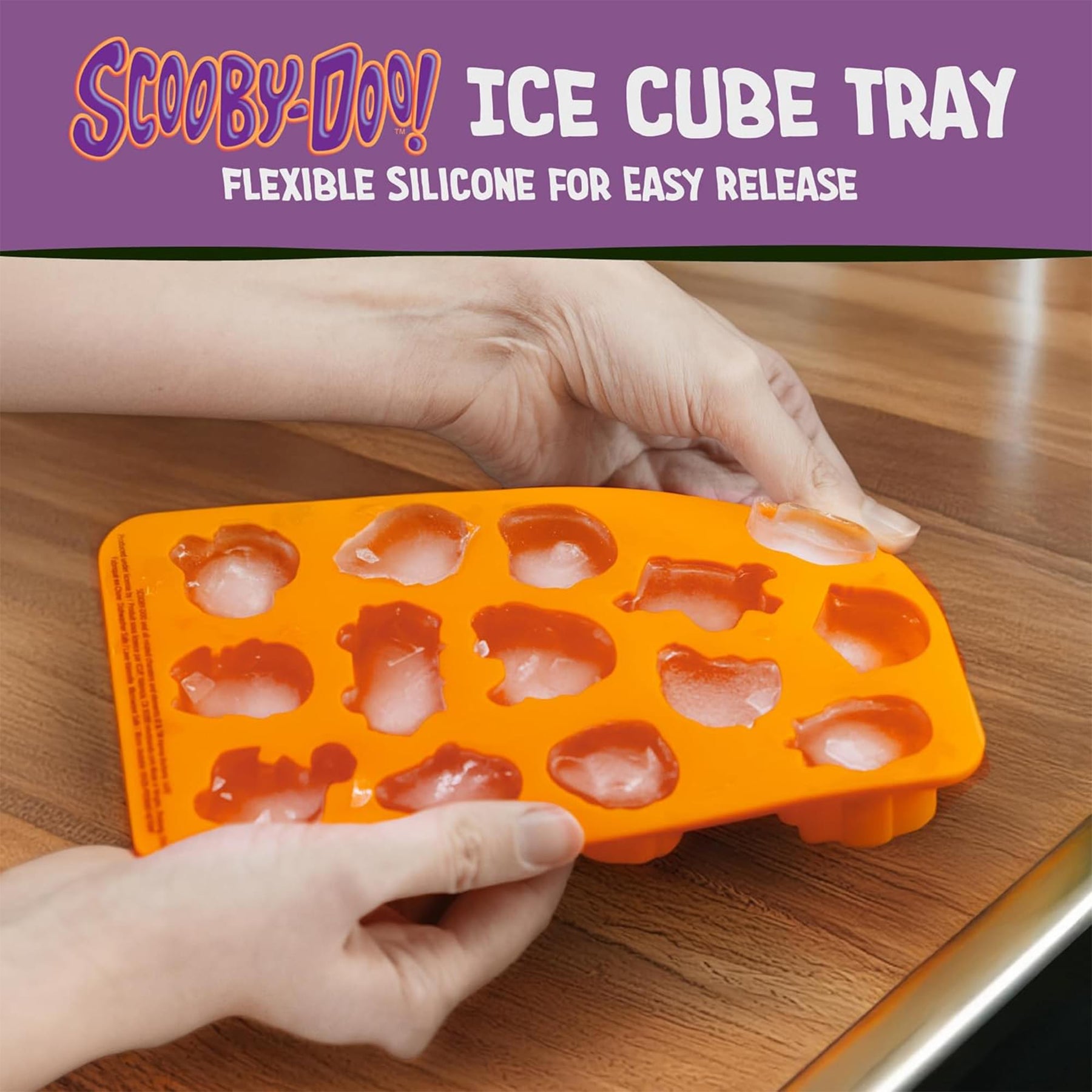 Scooby-Doo Heroes and Villains Molded Silicone Ice Cube Tray | Makes 14 Cubes