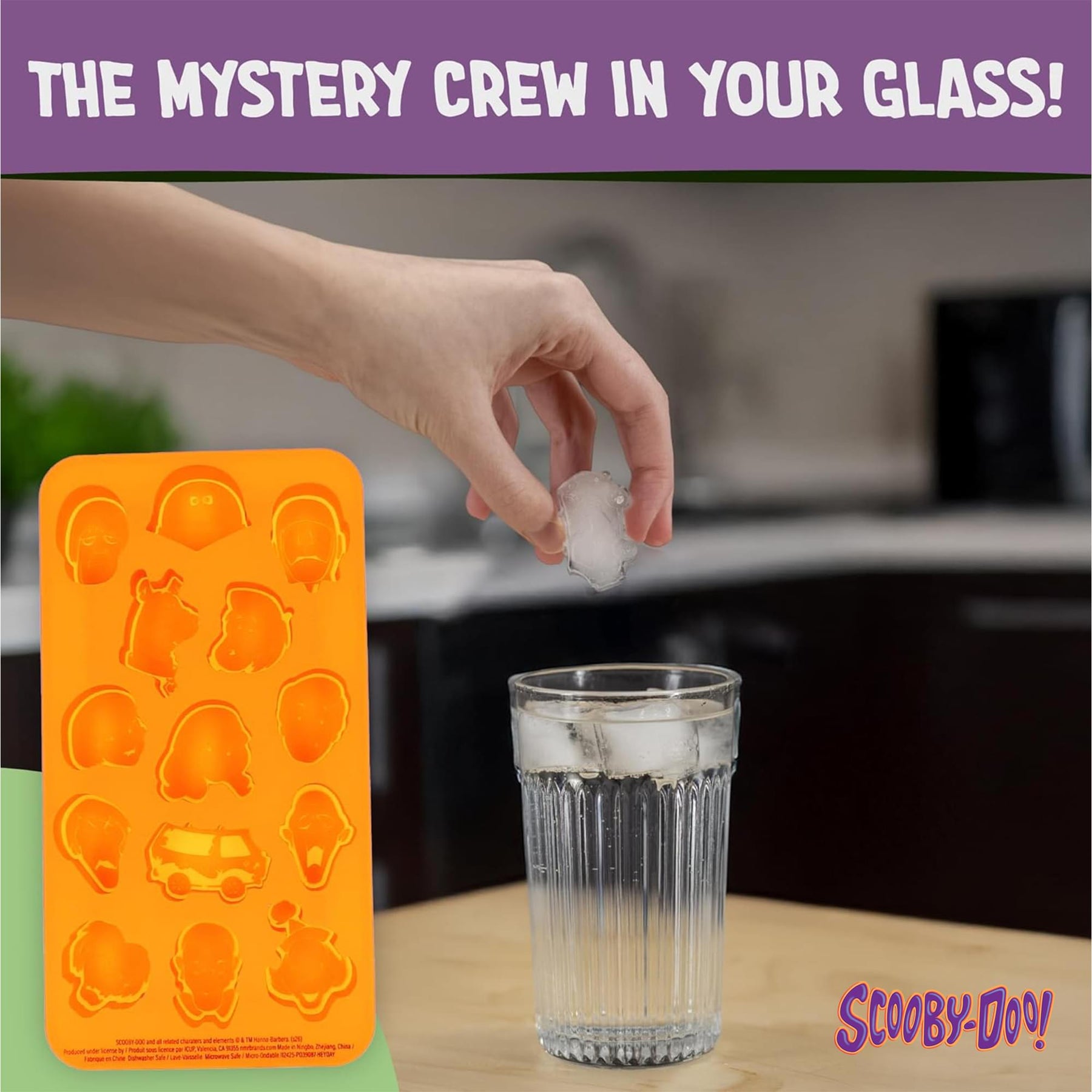 Scooby-Doo Heroes and Villains Molded Silicone Ice Cube Tray | Makes 14 Cubes