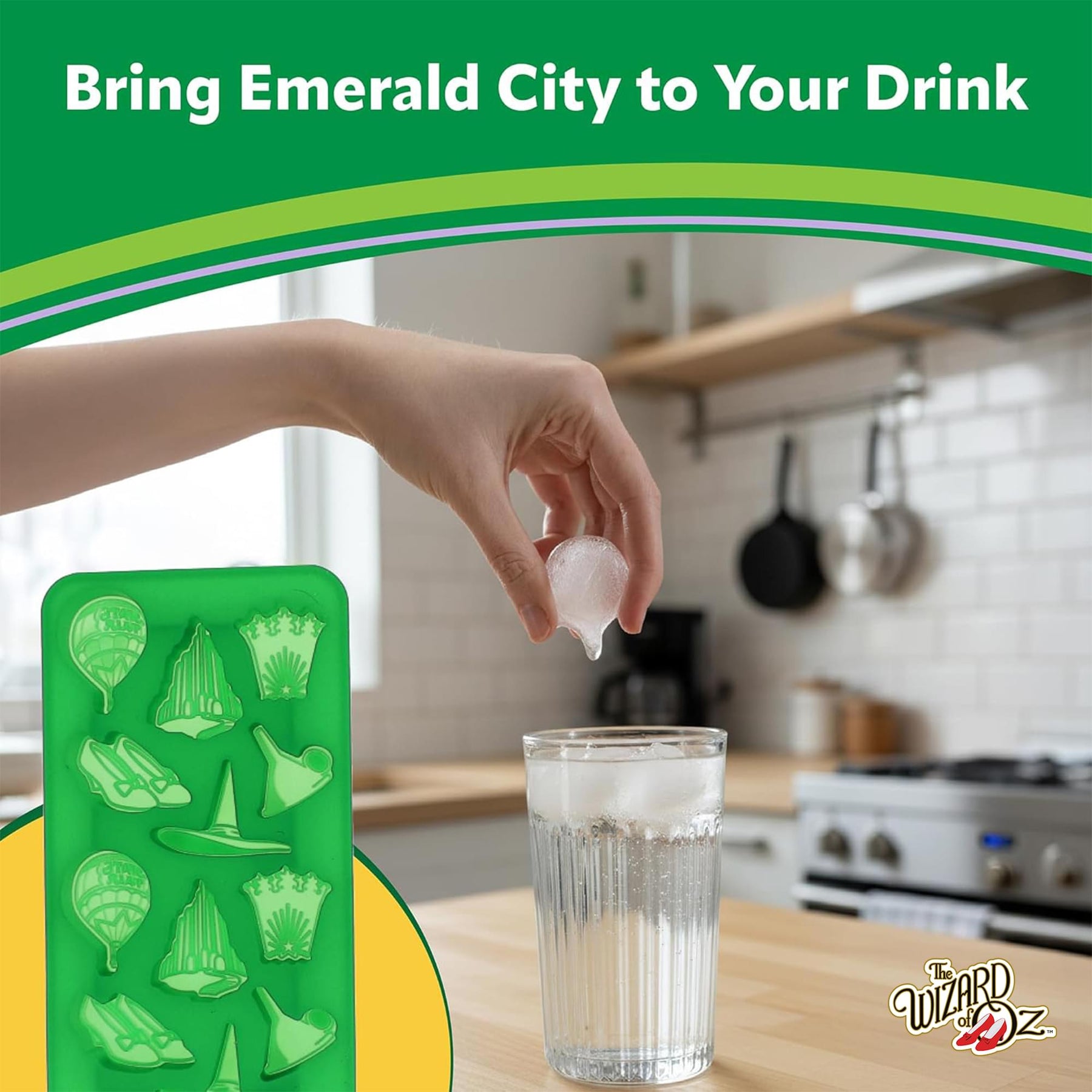 The Wizard Of Oz Emerald City Molded Silicone Ice Cube Tray | Makes 12 Cubes