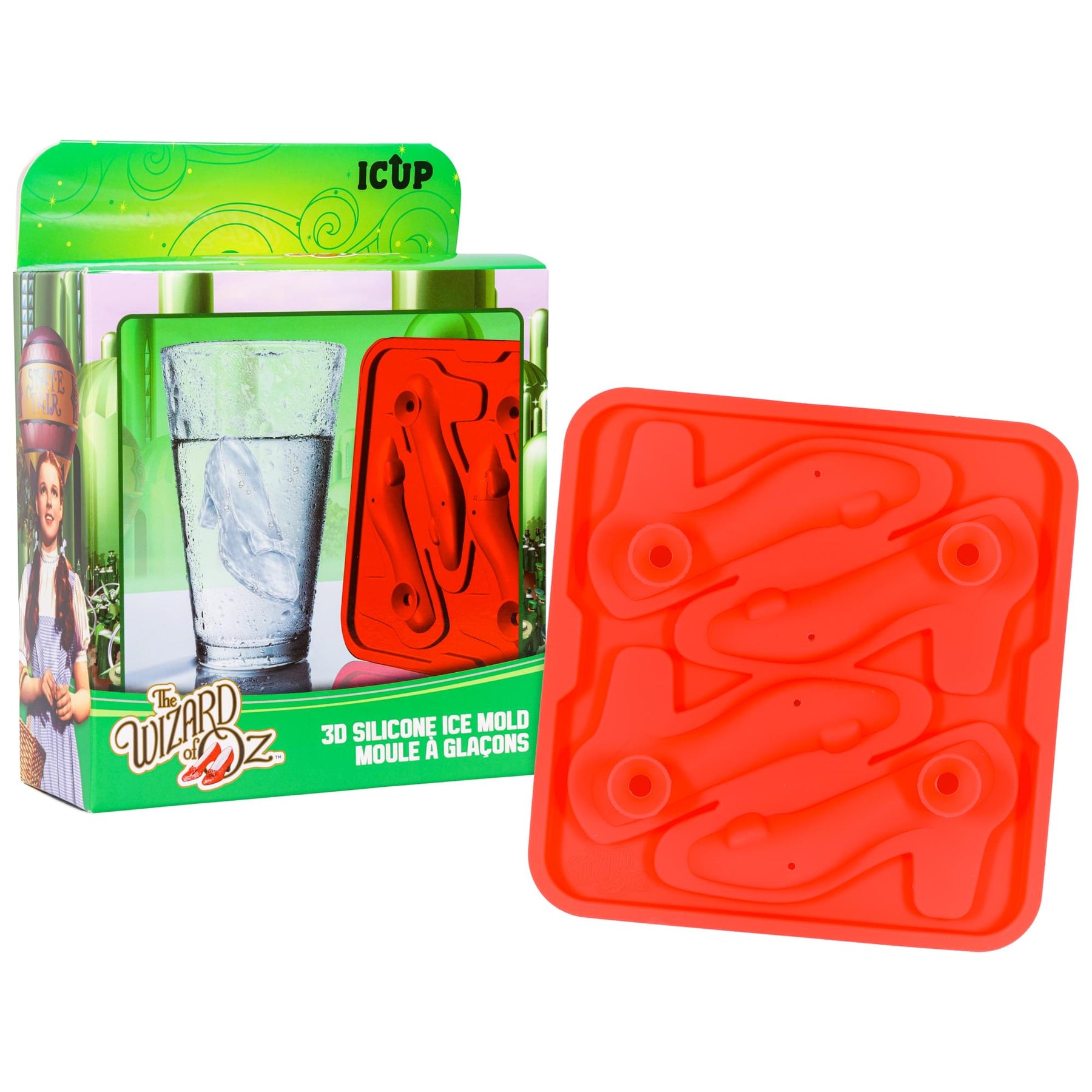 Wizard Of Oz Ruby Slippers Molded Silicone Ice Cube Tray | Makes 4