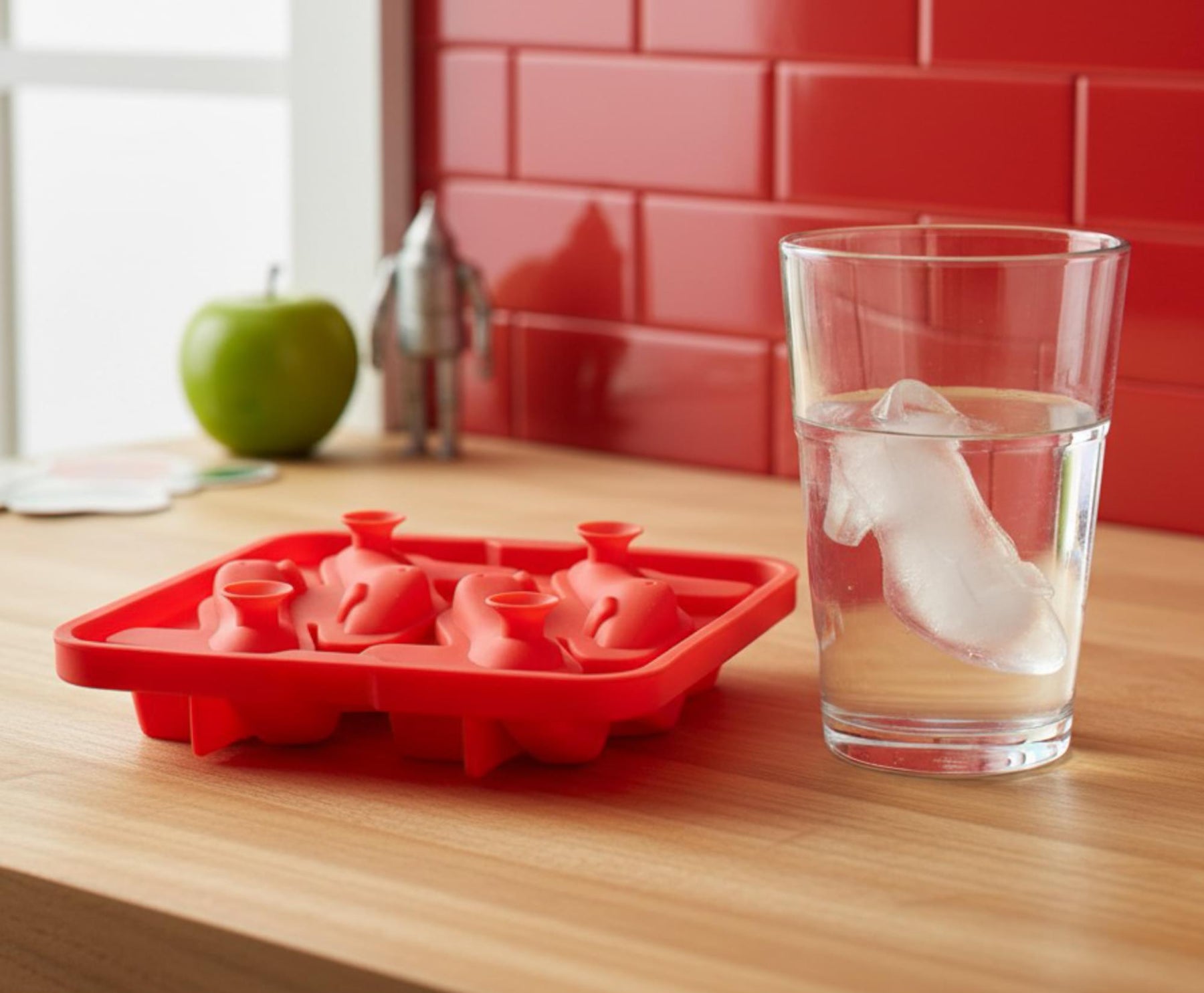 Wizard Of Oz Ruby Slippers Molded Silicone Ice Cube Tray | Makes 4