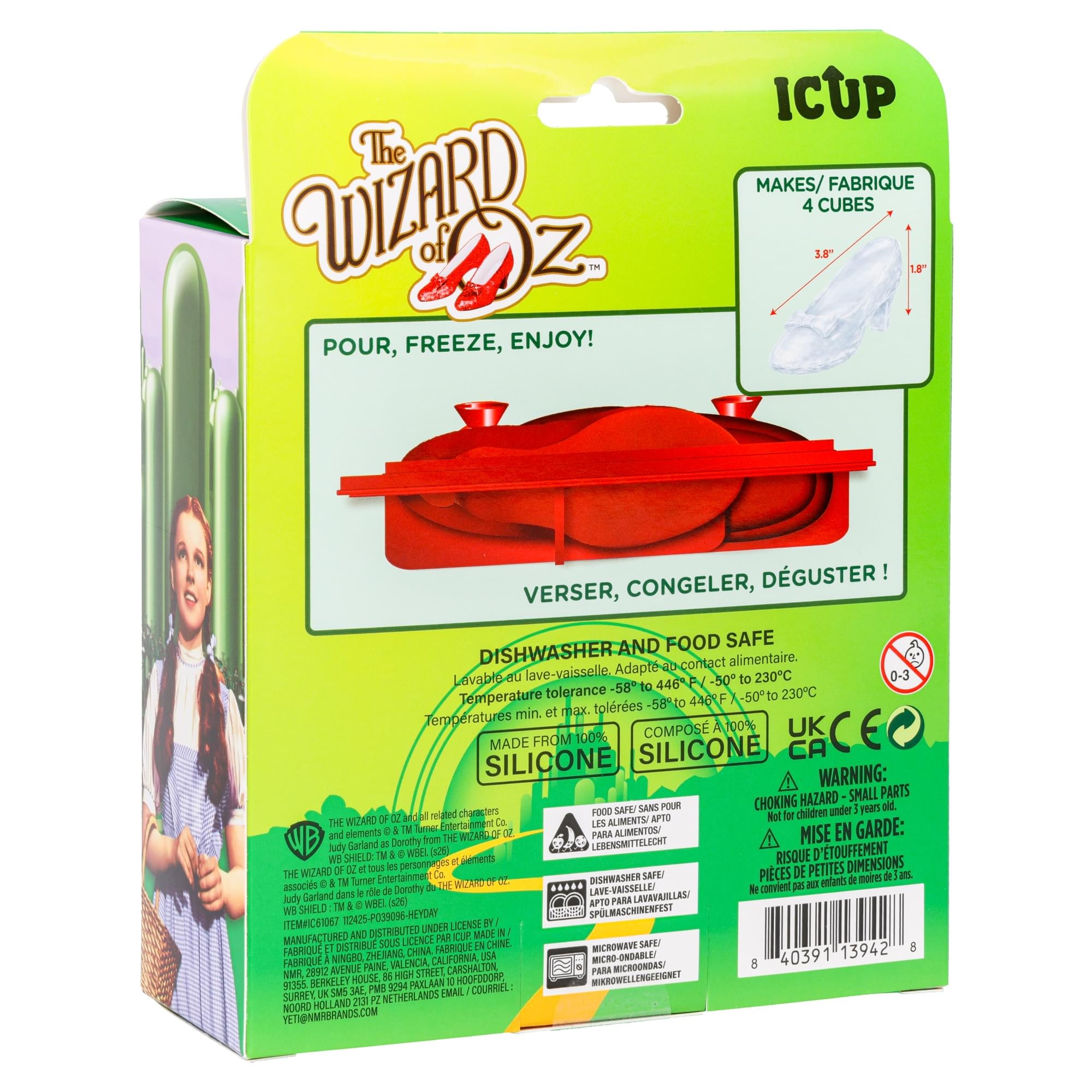 Wizard Of Oz Ruby Slippers Molded Silicone Ice Cube Tray | Makes 4