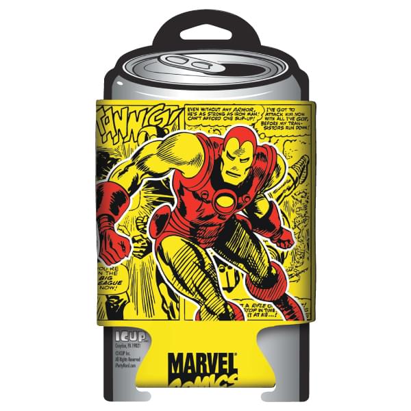 Iron Man Marvel Retro Comic Wrap Can Huggie