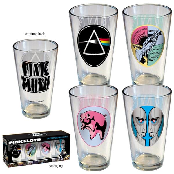 Pink Floyd Graphic Pint Glass Set Of 4