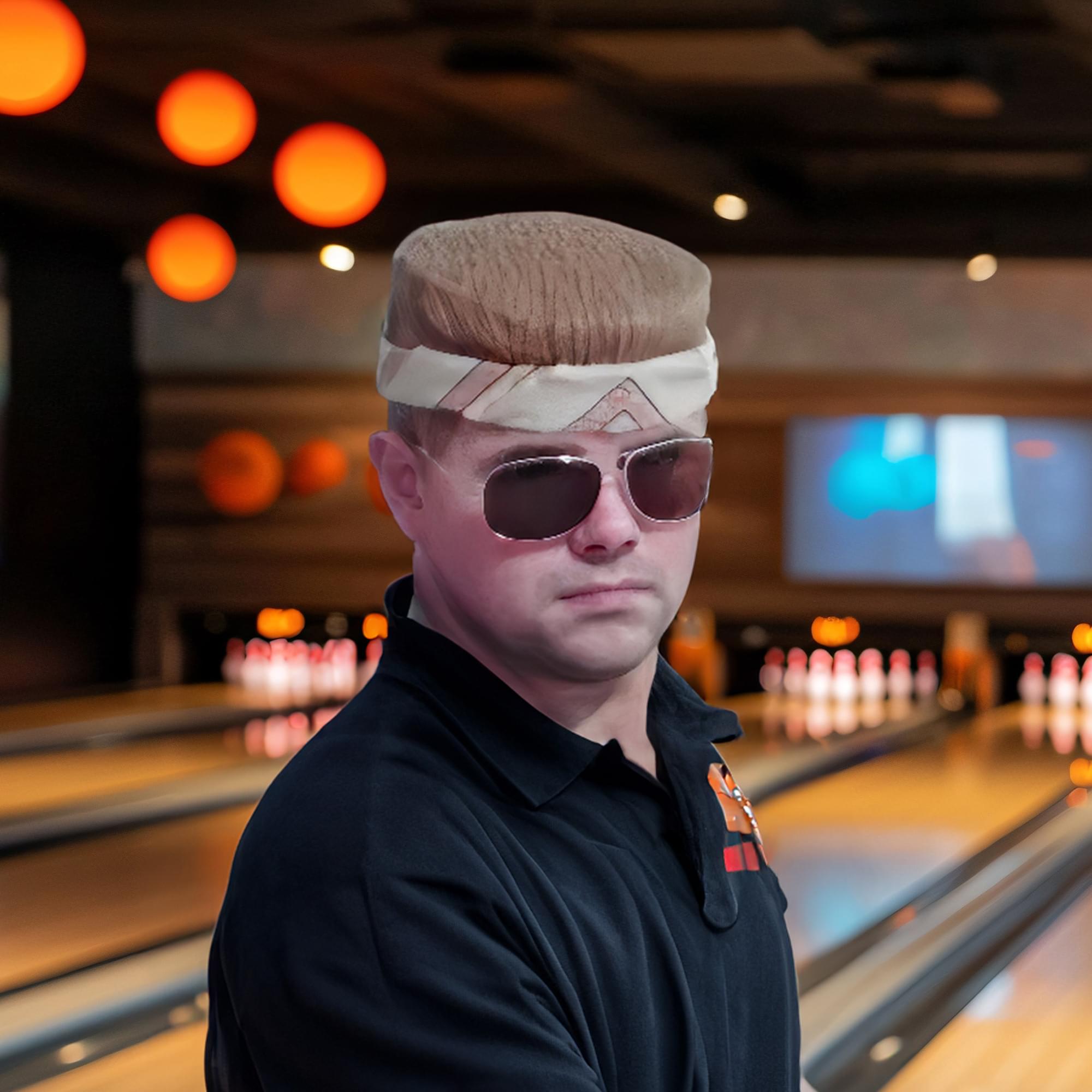 The Big Lebowski Walter PVC Wig and Bandana Adult Costume Kit