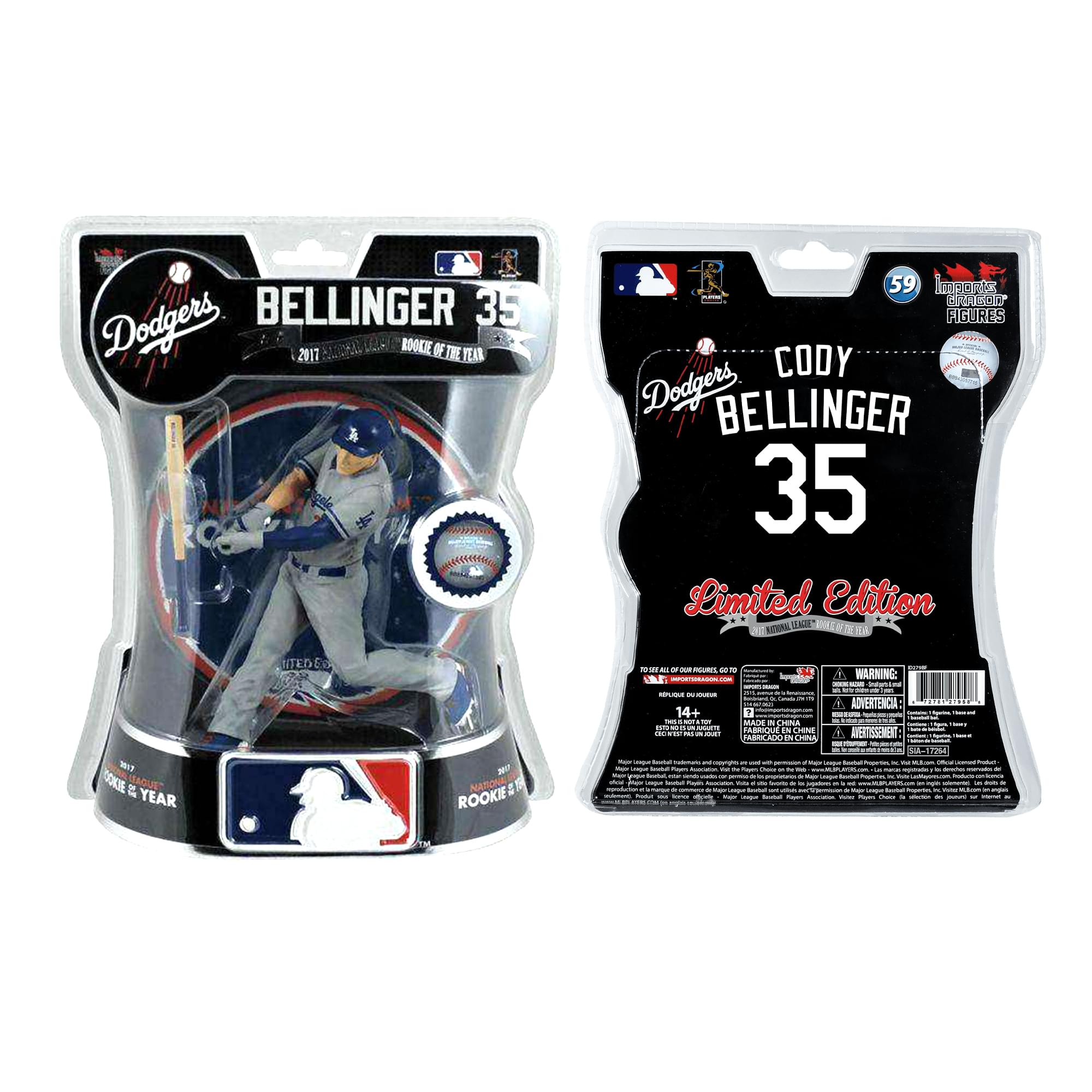MLB LA Dodgers 6 Inch Figure | Cody Bellinger