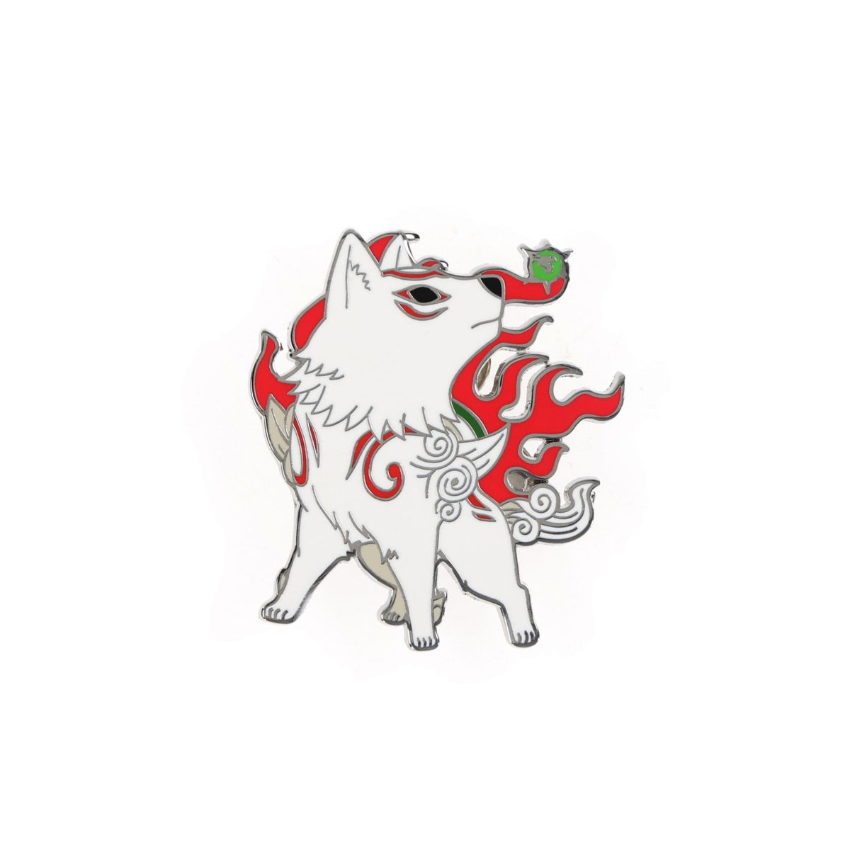Okami Amaterasu 2 Inch Enamel Nendoroid Pin | Free Shipping