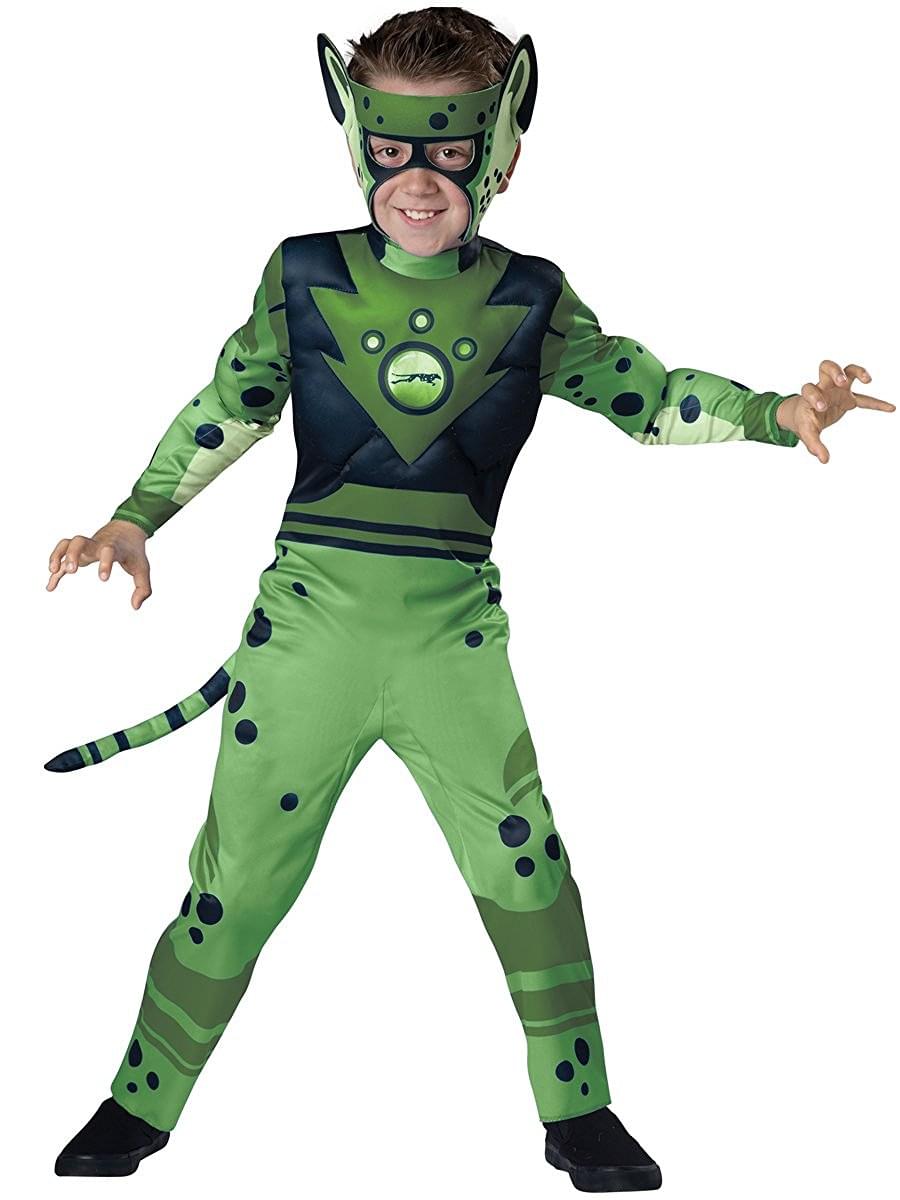 Wild Kratts Child Muscle Chest Costume Green Chris Kratt Cheetah