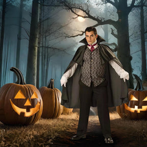 Midnight Vampire Cape & Vest Designer Costume Adult