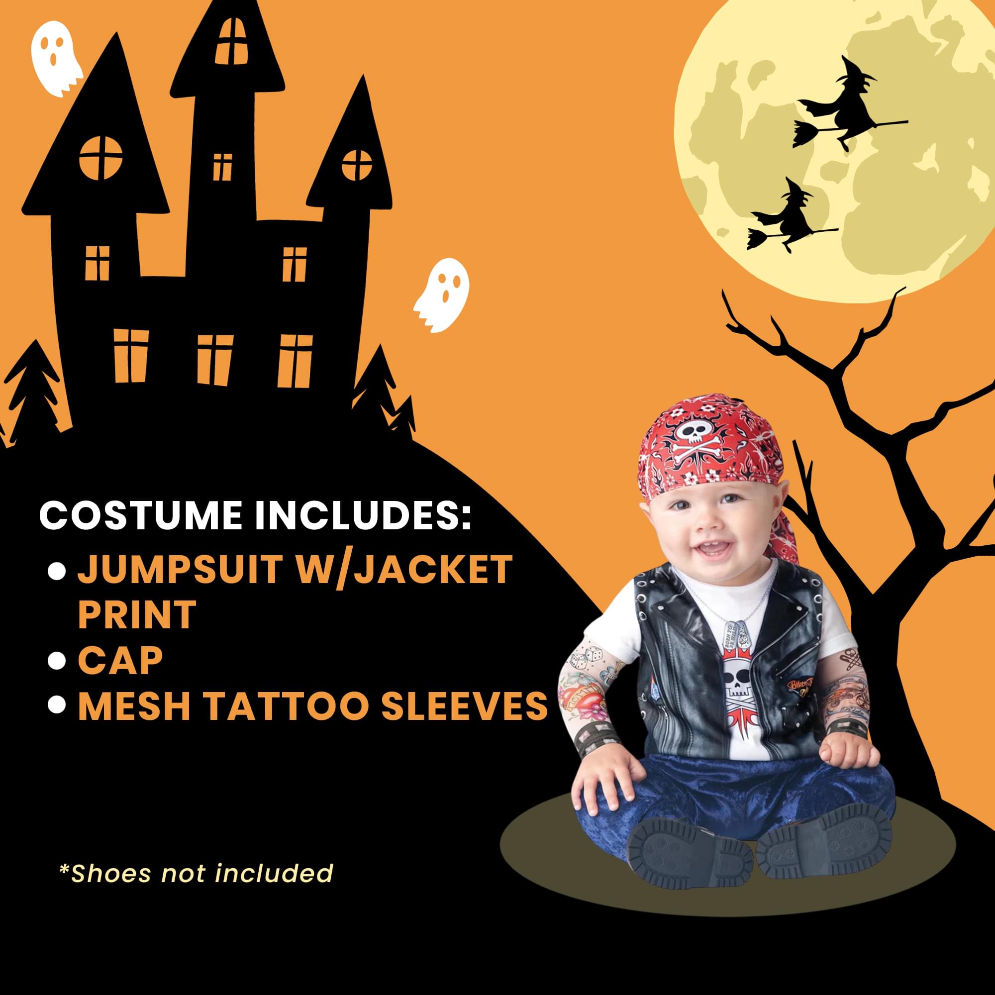 Born To Be Wild Biker Costume Child Infant